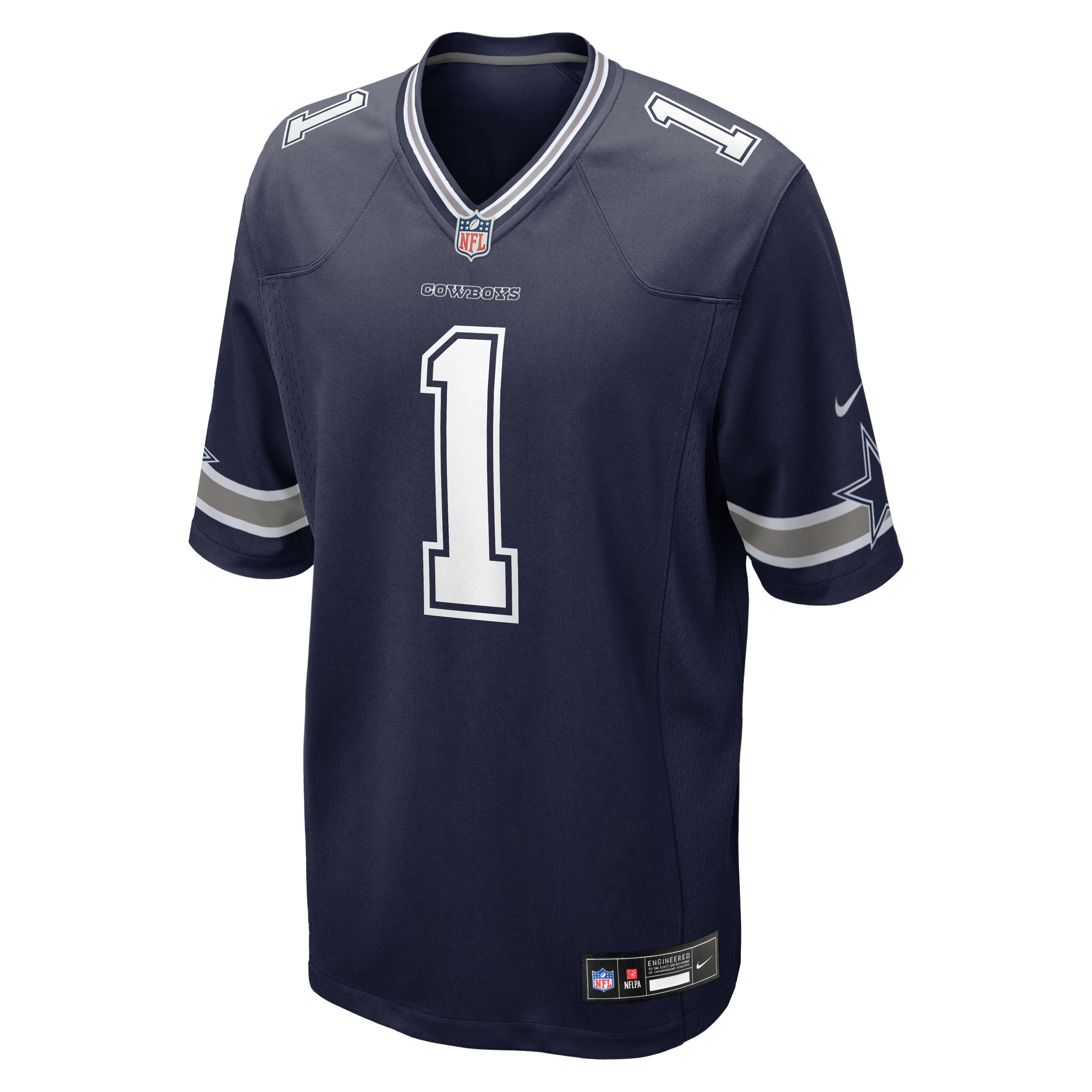 Dallas Cowboys Game Jersey No.1 Navy NFL Football Fan Wear No.1