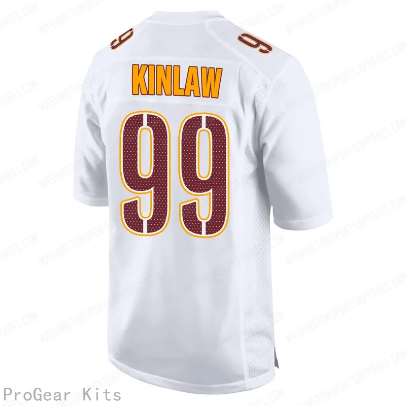 Javon Kinlaw Tundra Washington Commanders Game Jersey No.99 White NFL Football Fan Wear