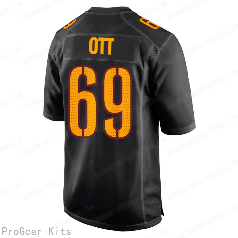 Tyler Ott Carbon Washington Commanders Game Jersey No.69 Black NFL Football Fan Wear