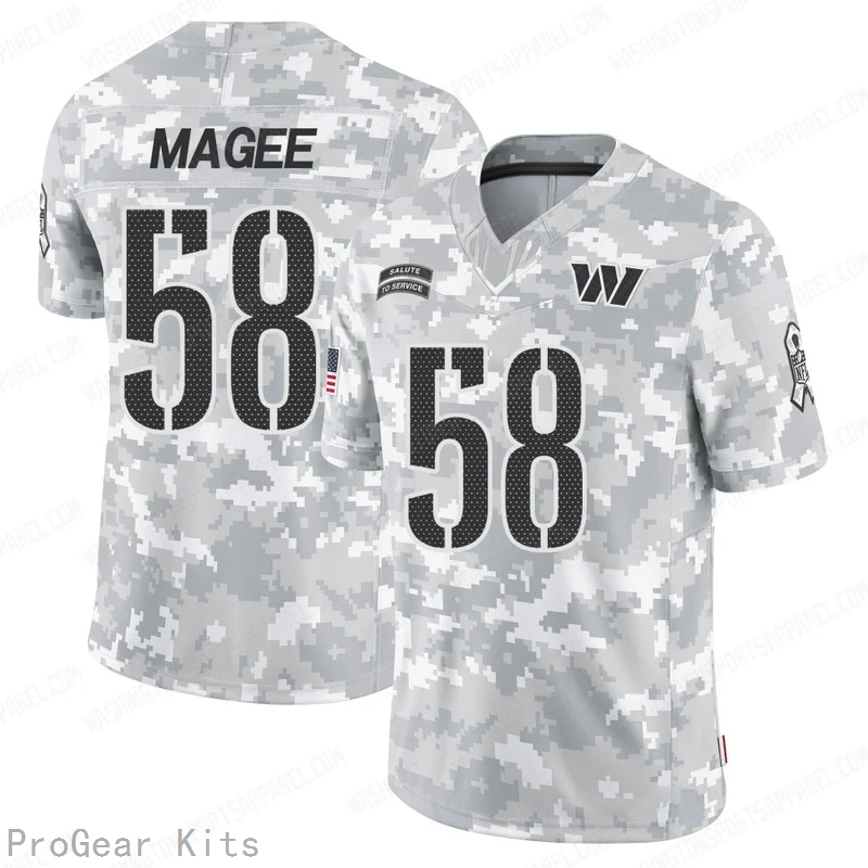 Jordan Magee Washington Commanders Jersey No.58 Camo NFL Football Fan Wear