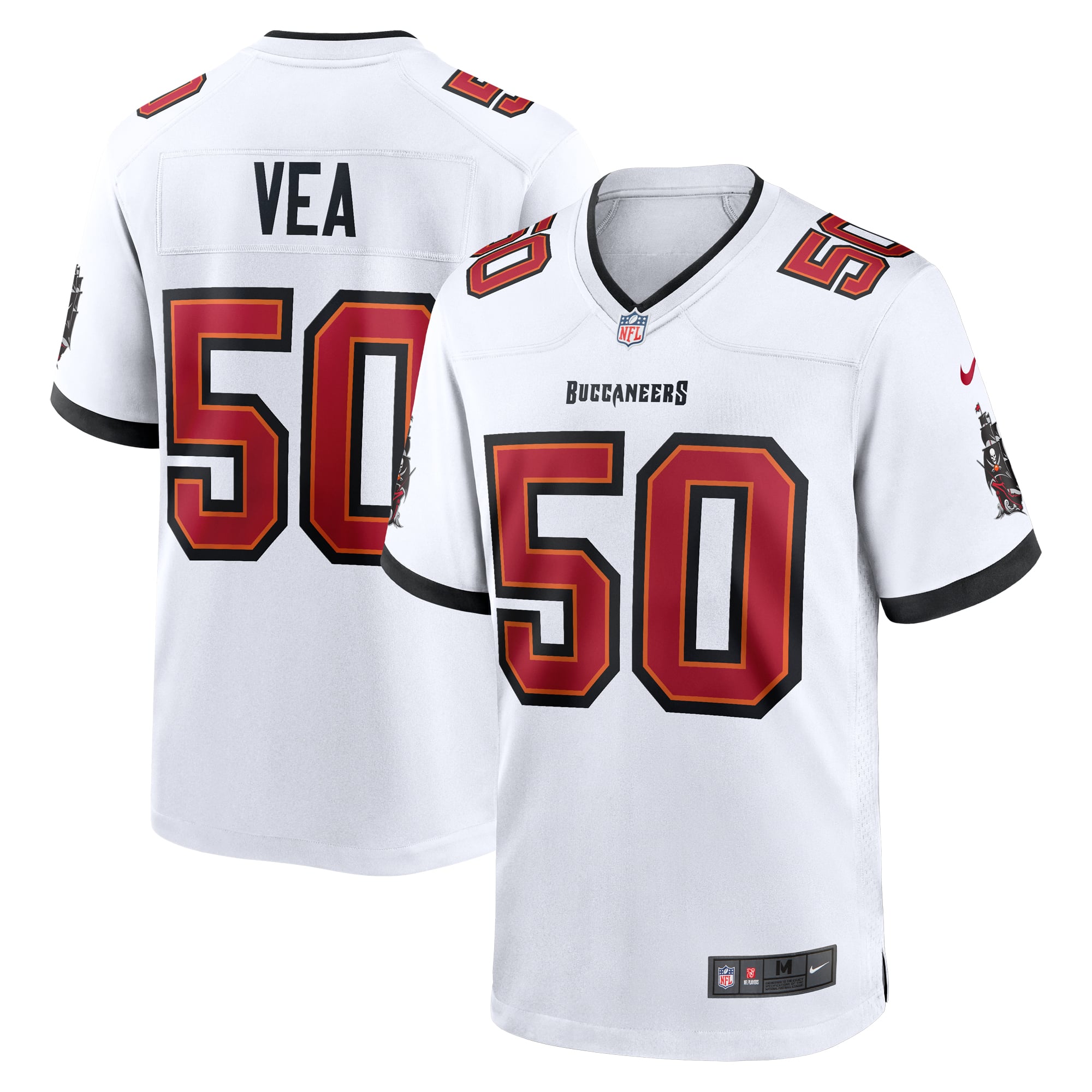 Vita Vea Tampa Bay Buccaneers Game Jersey White NFL Football Fan Wear