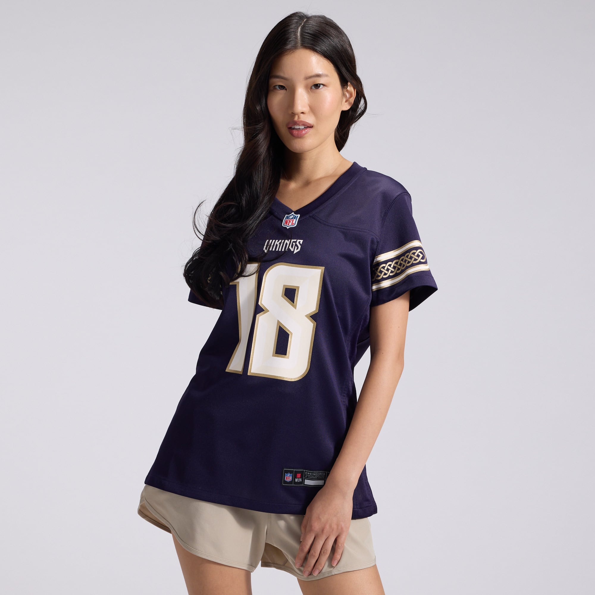 Justin Jefferson Minnesota Vikings Player Jersey Purple NFL Football Fan Wear