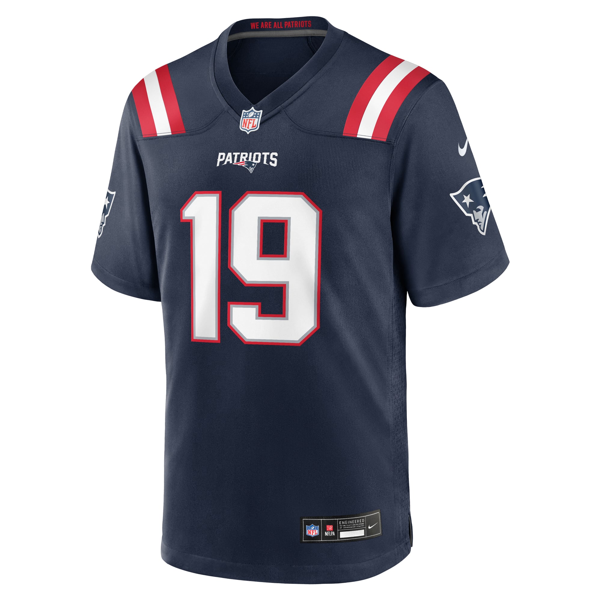 Kobee Minor New England Patriots Game Jersey Navy NFL Football Fan Wear Kobee Minor