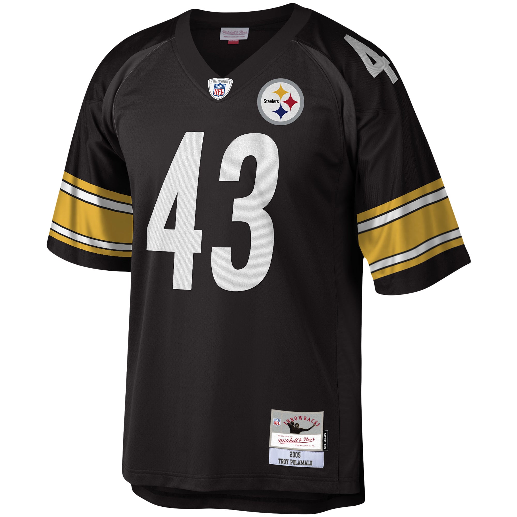 Big Tall Retired Pittsburgh Steelers Player Jersey Black NFL Football Fan Wear