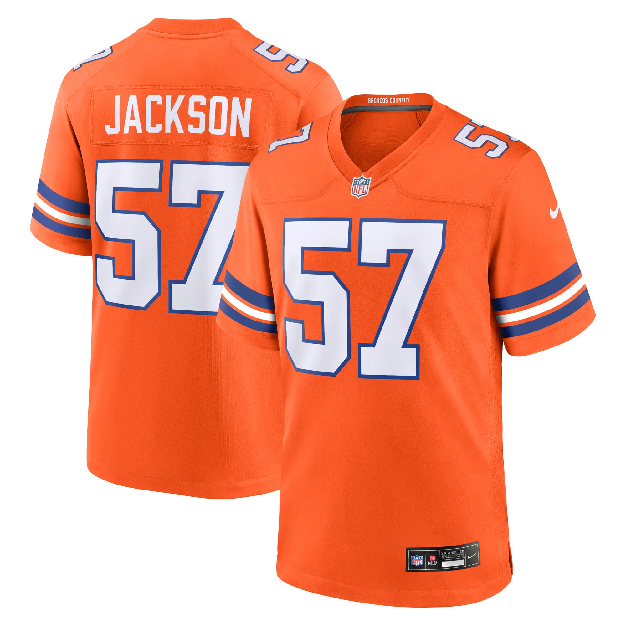 Tom Jackson Denver Broncos Game Jersey Orange NFL Football Fan Wear