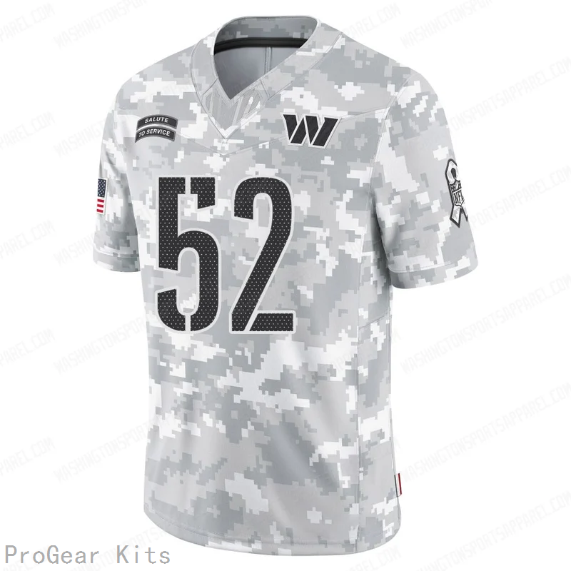 Preston Smith Washington Commanders Jersey No.52 Camo NFL Football Fan Wear Preston Smith