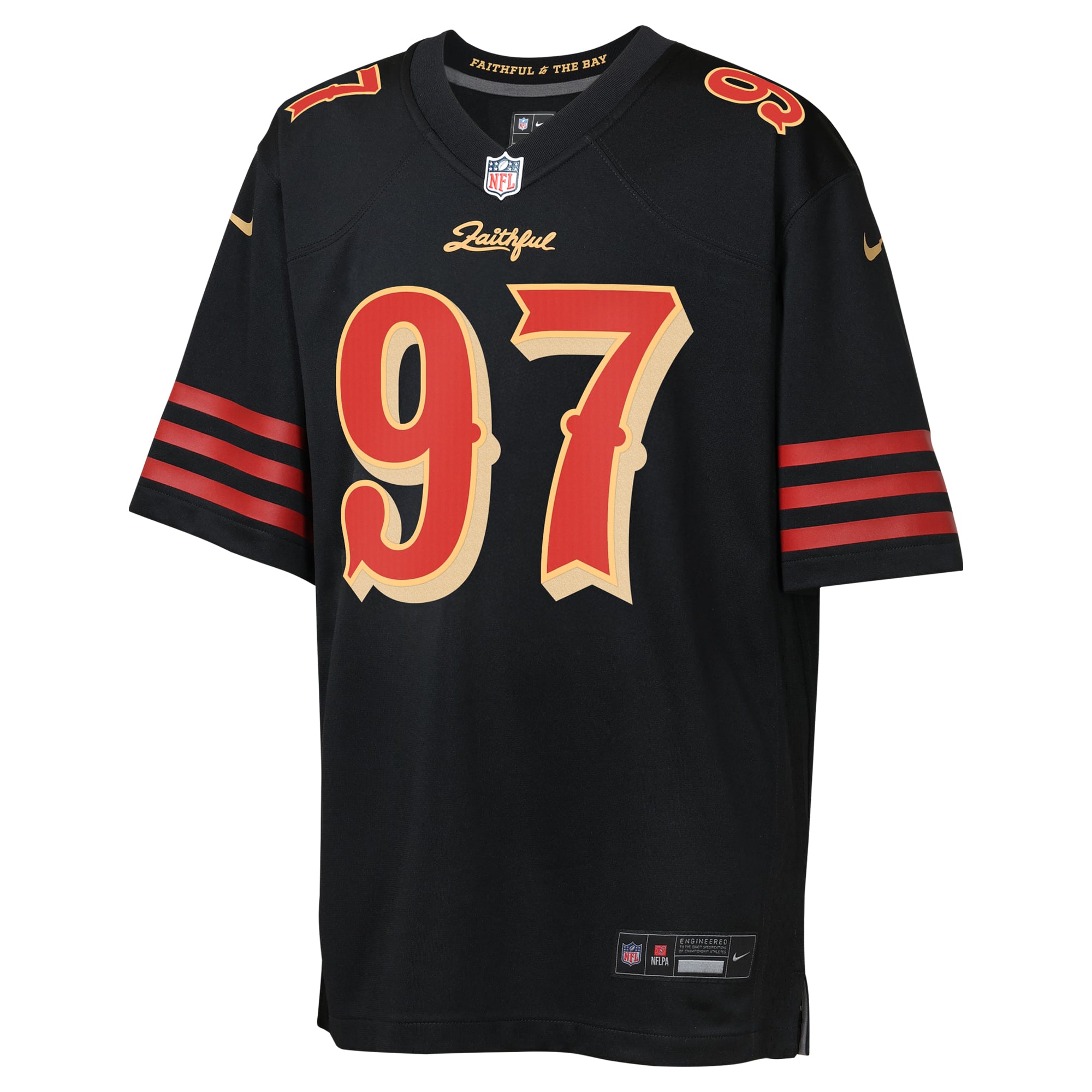Nick Bosa San Francisco 49ers Game Jersey Black NFL Football Fan Wear Nick Bosa