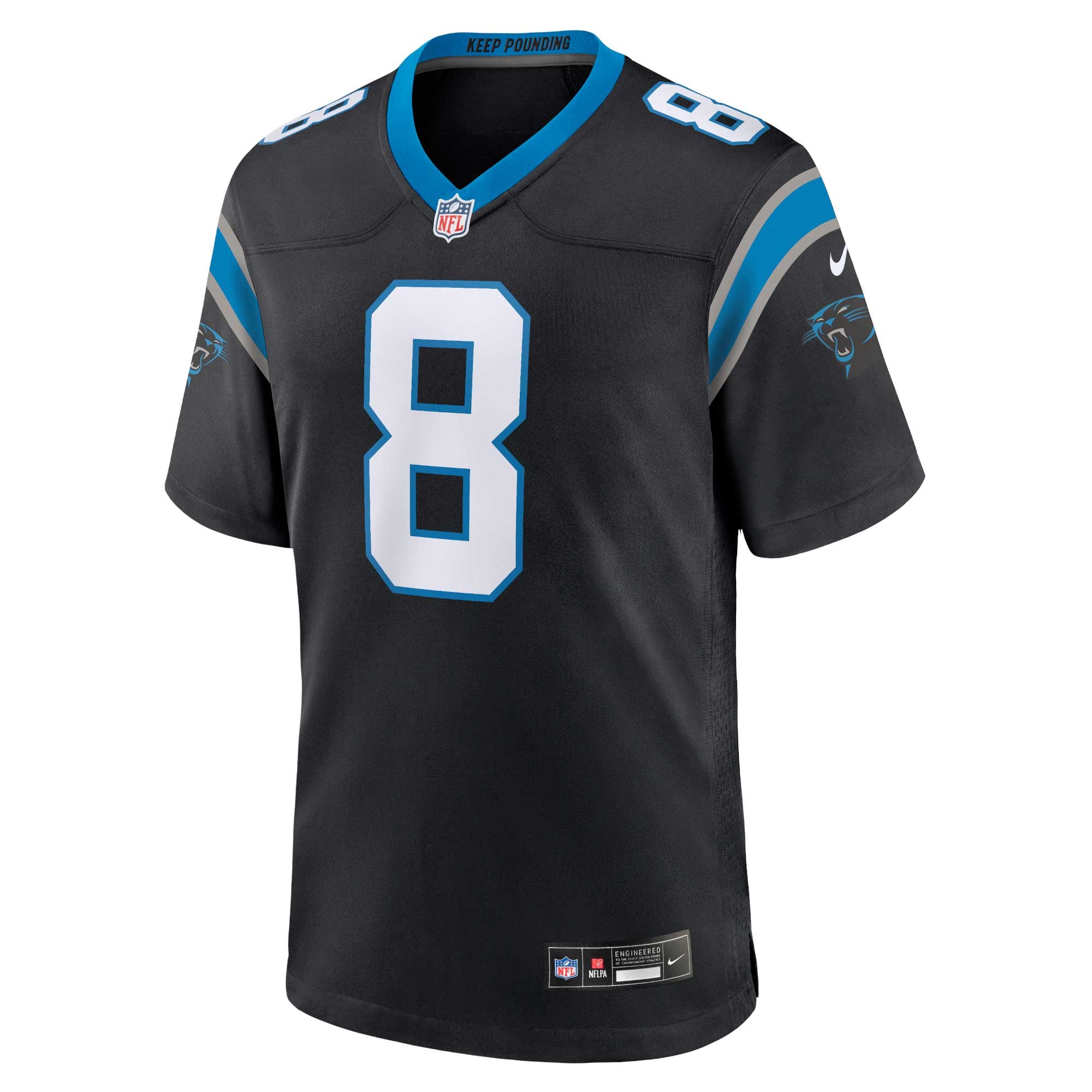 Jaycee Horn Carolina Panthers Game Jersey Black NFL Football Fan Wear
