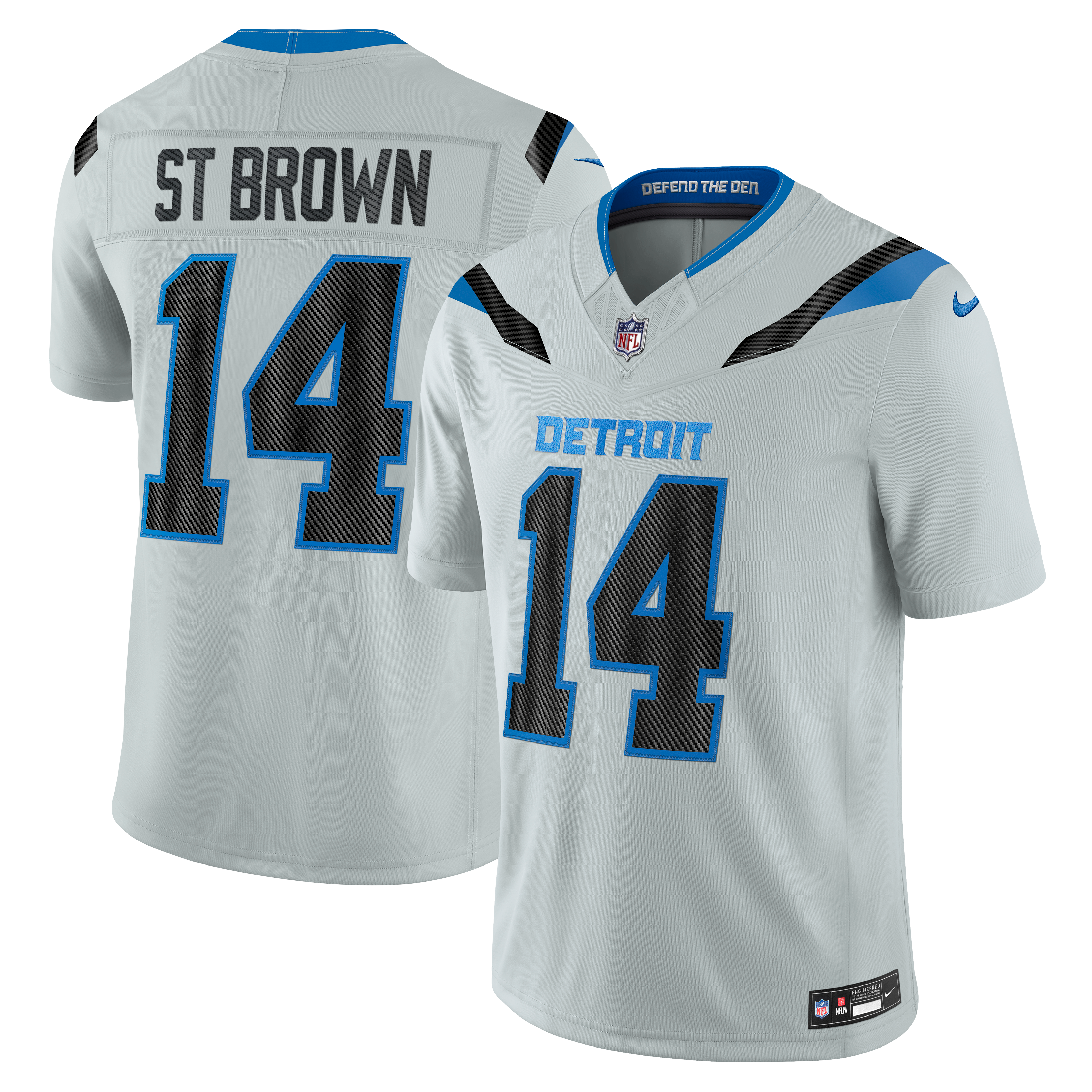Amon-Ra St Detroit Lions Limited Jersey Brown NFL Football Fan Wear Amon-Ra St