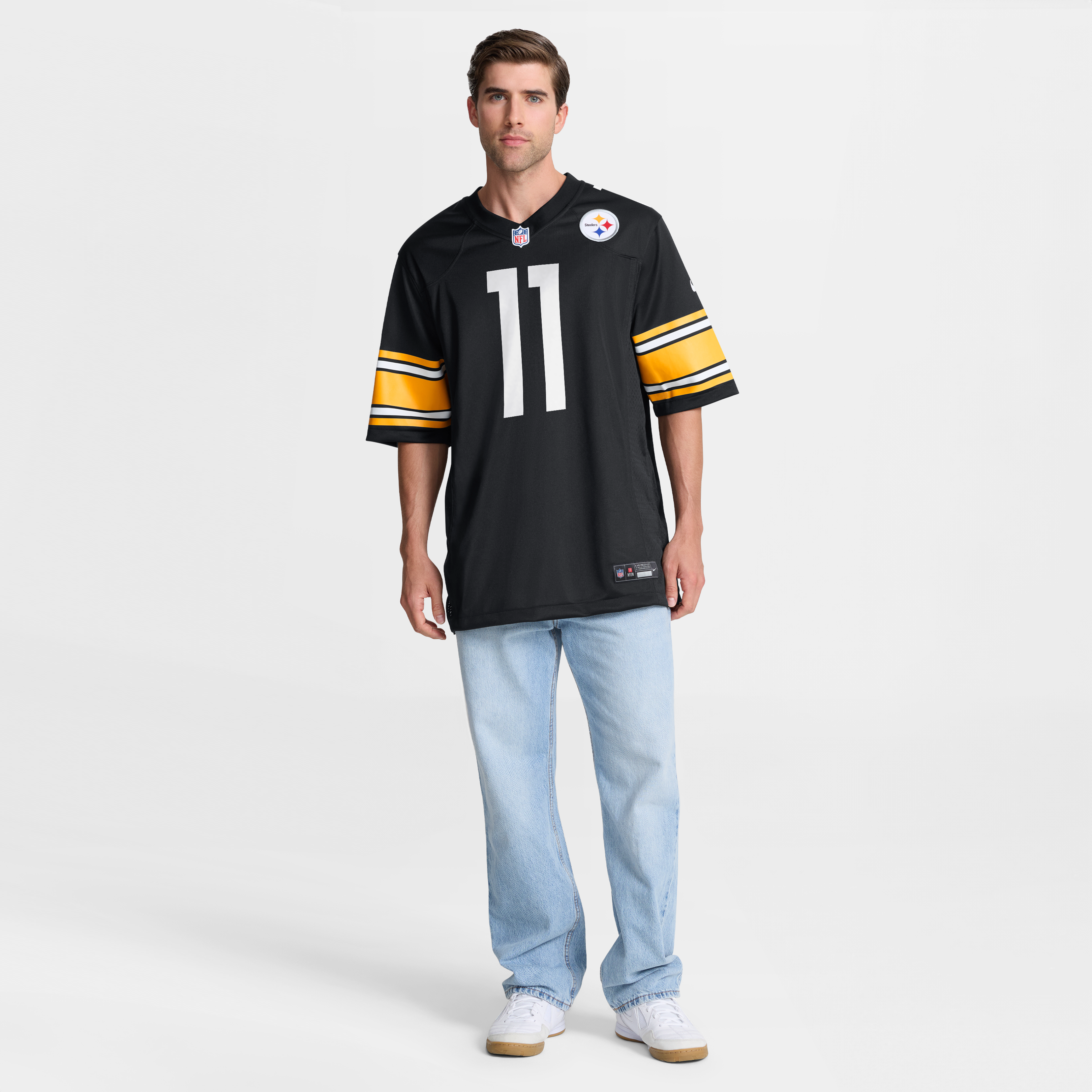 Michael Pittman Jr Pittsburgh Steelers Game Jersey Black NFL Football Fan Wear