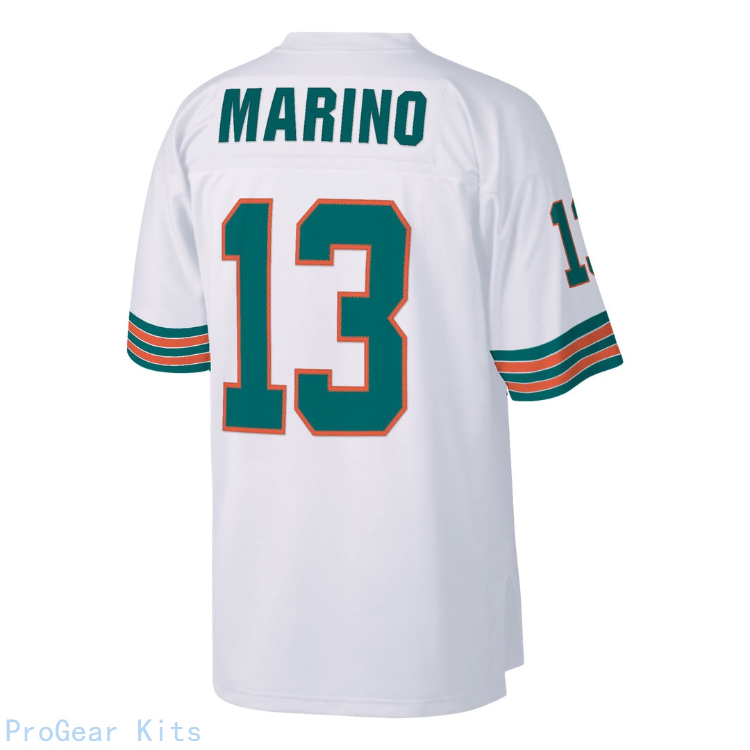 Dan Marino Mitchell Miami Dolphins Replica Jersey White NFL Football Fan Wear Dan Marino Mitchell