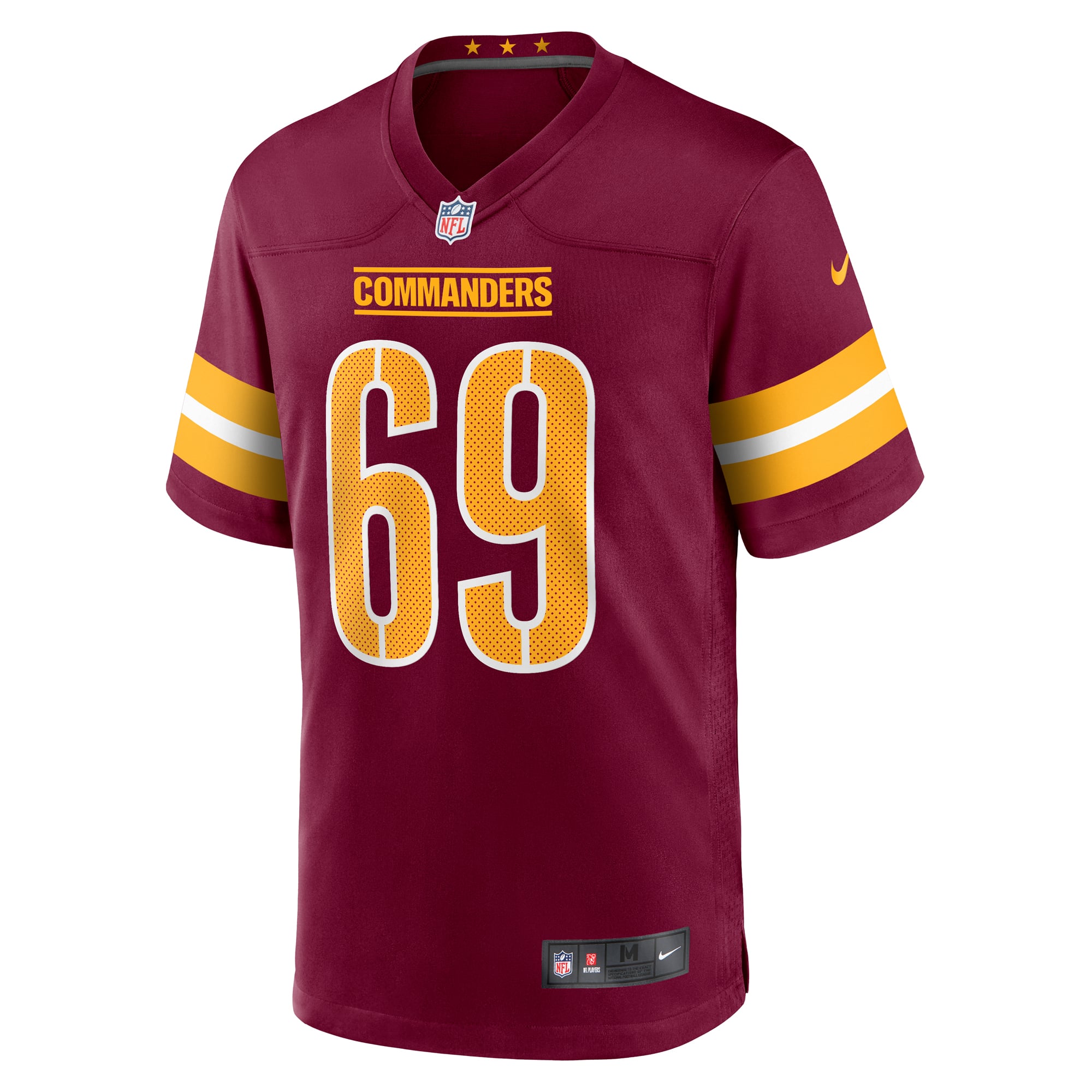 Tyler Ott Washington Commanders Game Jersey Burgundy NFL Football Fan Wear Tyler Ott