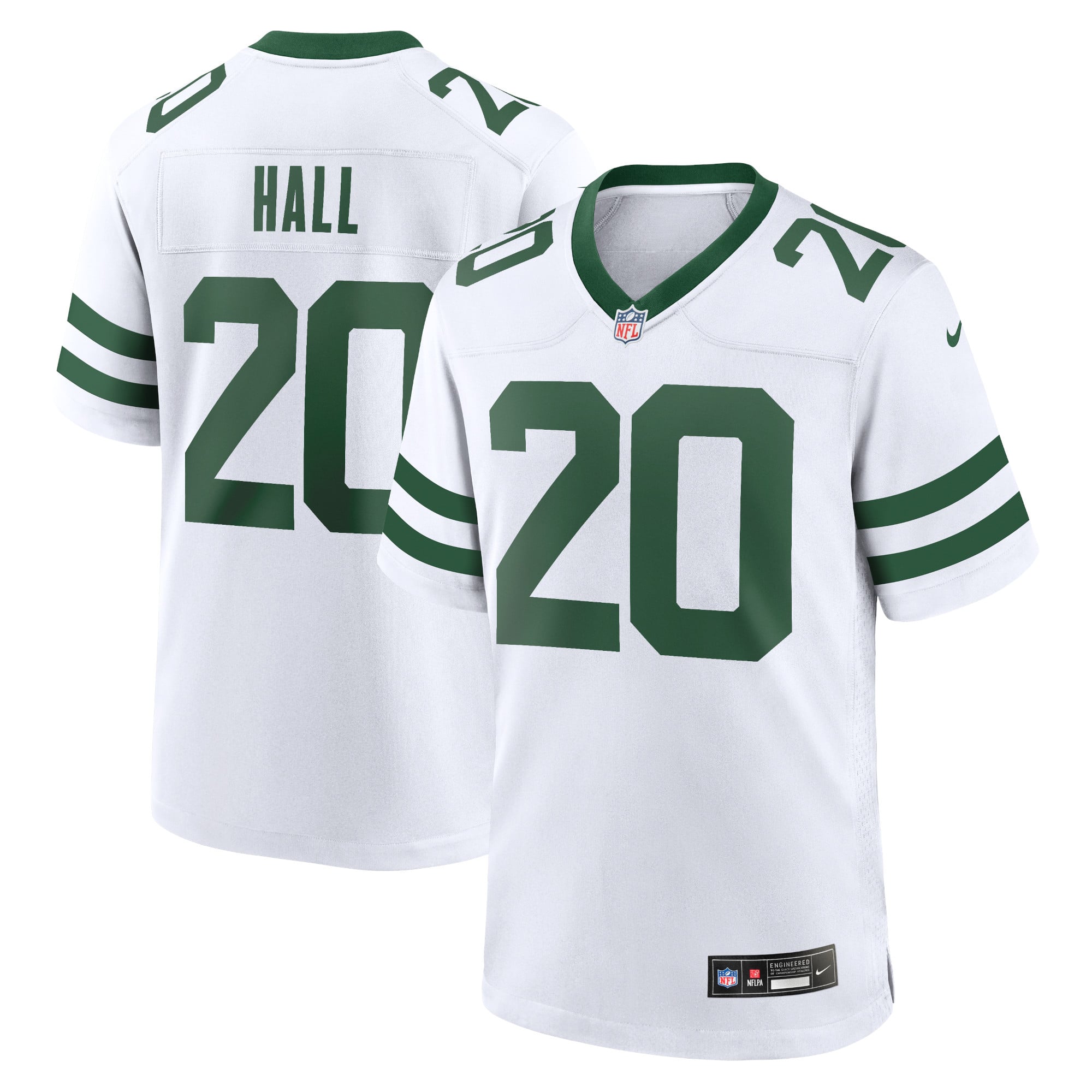 Breece Hall New York Jets Game Jersey White NFL Football Fan Wear
