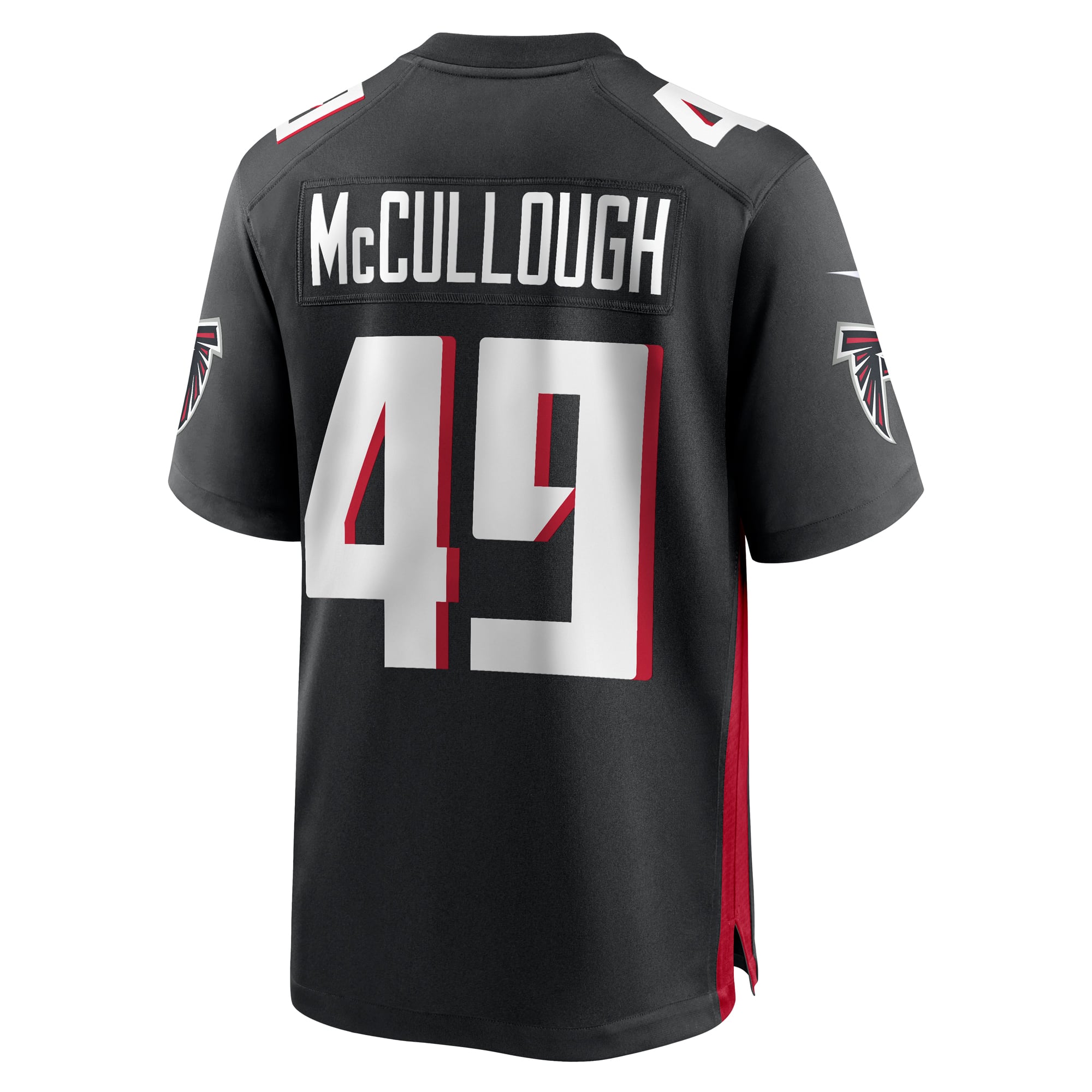 Liam McCullough Atlanta Falcons Game Jersey Black NFL Football Fan Wear Liam McCullough