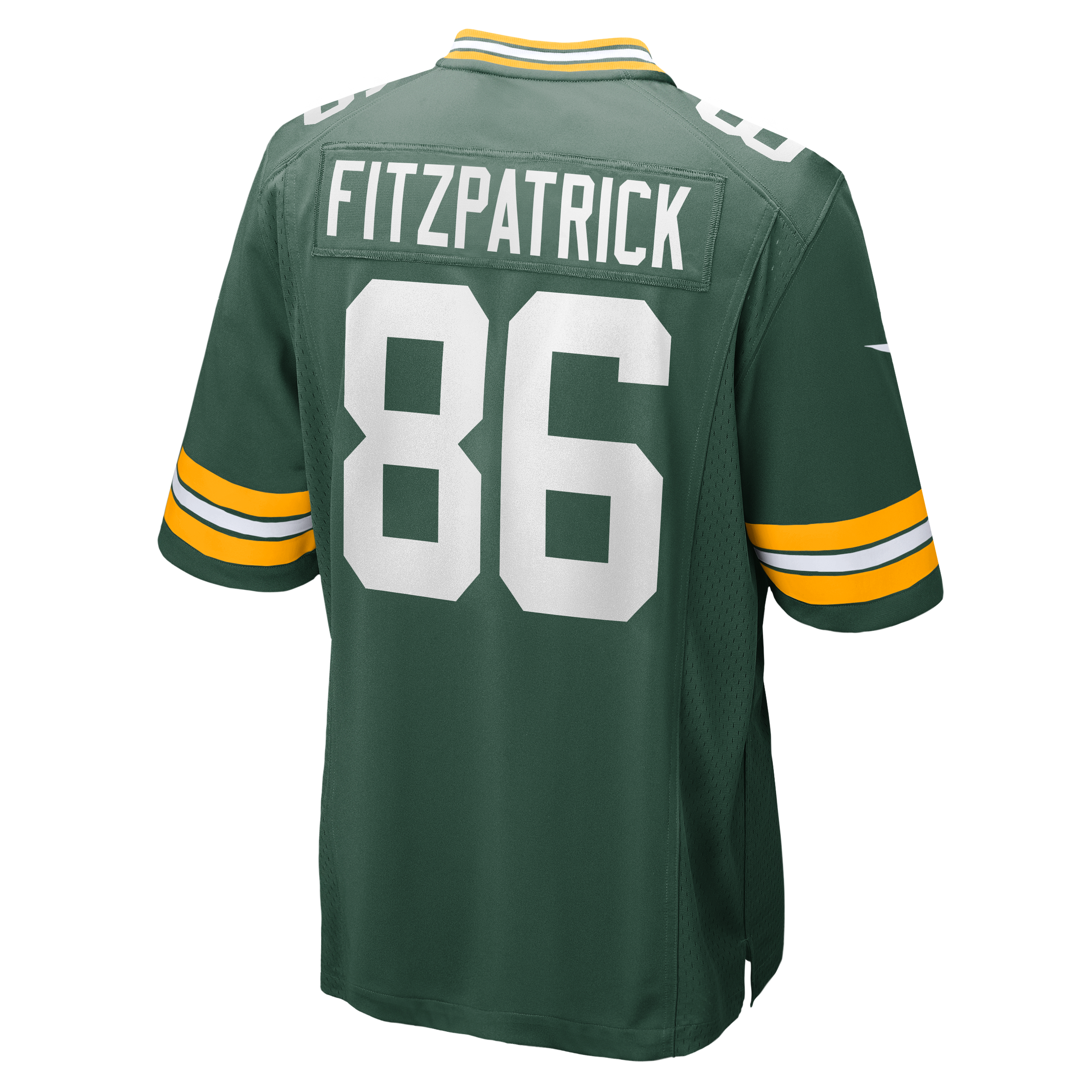 John FitzPatrick Green Bay Packers Game Jersey Green NFL Football Fan Wear John FitzPatrick