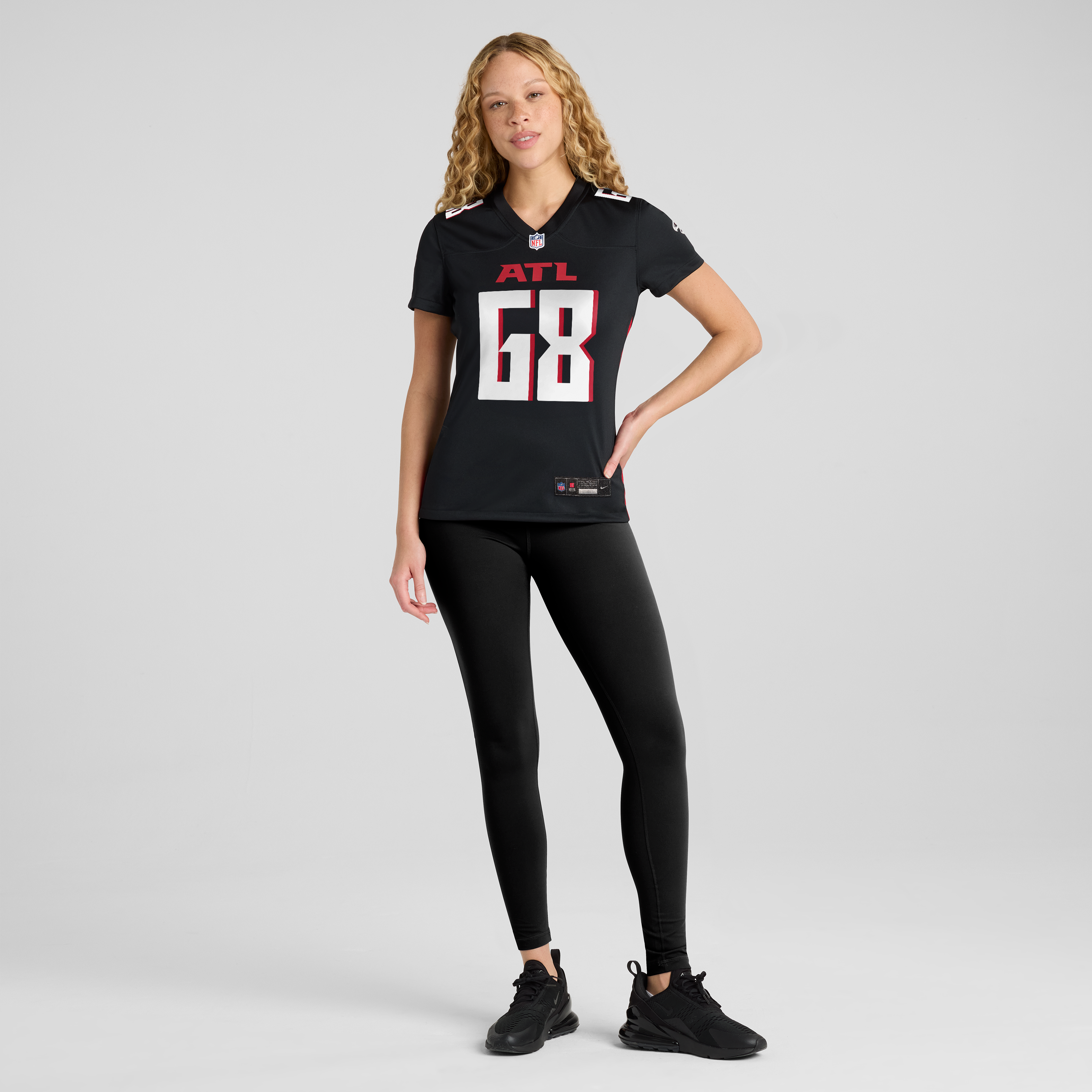 Josh Andrews Atlanta Falcons Player Jersey Black NFL Football Fan Wear Josh Andrews