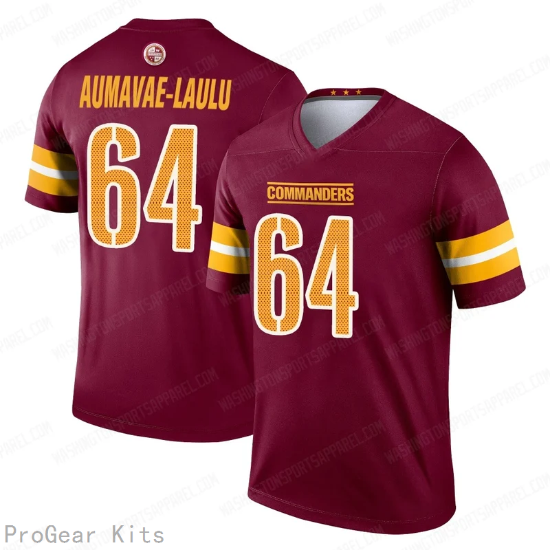 Malaesala Aumavae Laulu Washington Commanders Game Jersey No.64 Burgundy NFL Football Fan Wear