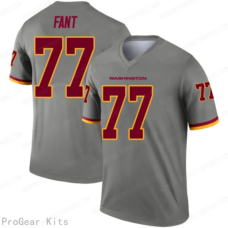 George Fant Inverted Washington Commanders Legend Jersey No.77 Gray NFL Football Fan Wear