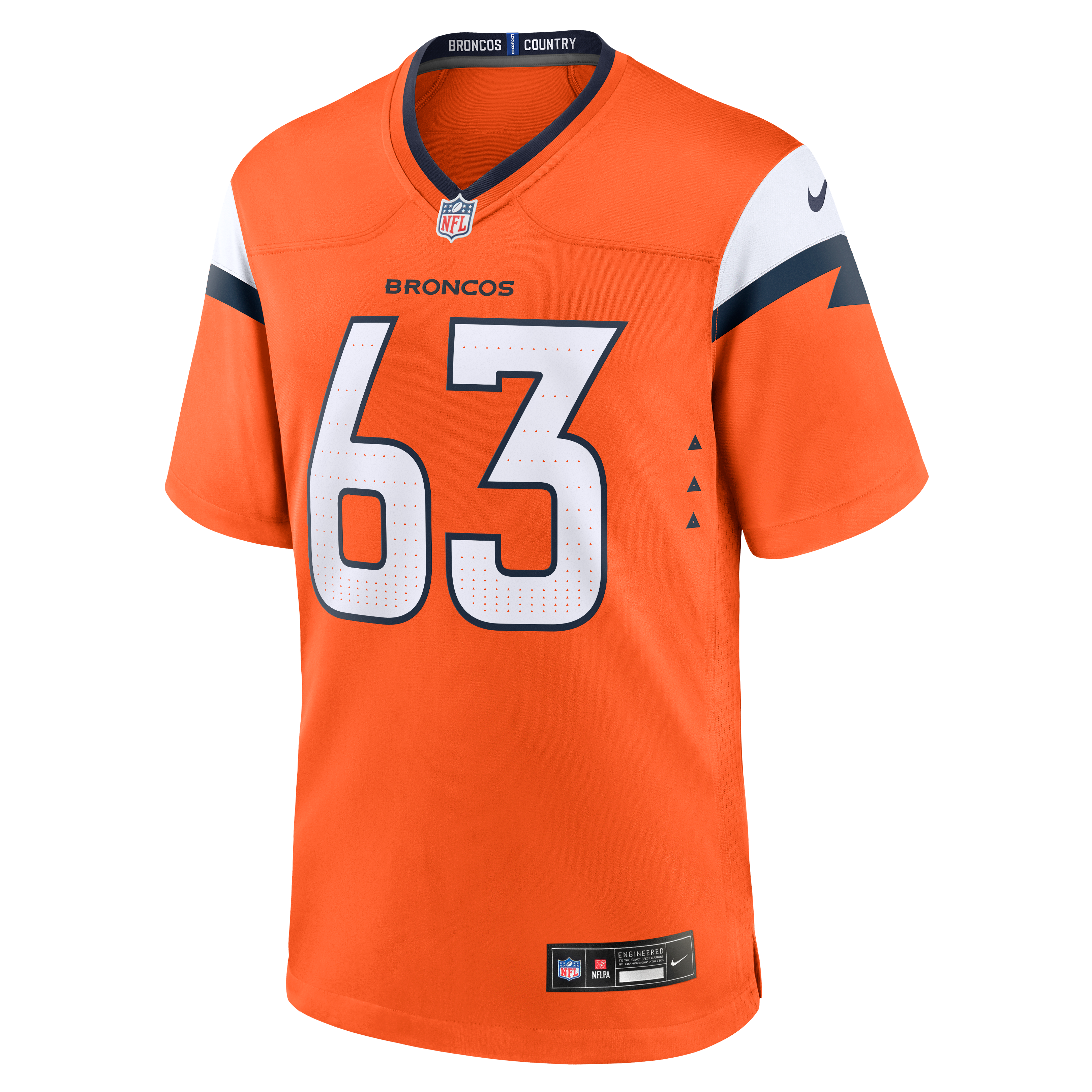 Alex Palczewski Denver Broncos Game Jersey Orange NFL Football Fan Wear Alex Palczewski