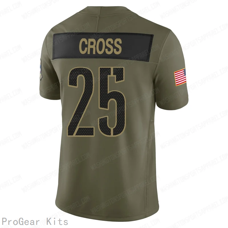 Nick Cross Washington Commanders Jersey No.25 Olive NFL Football Fan Wear Nick Cross