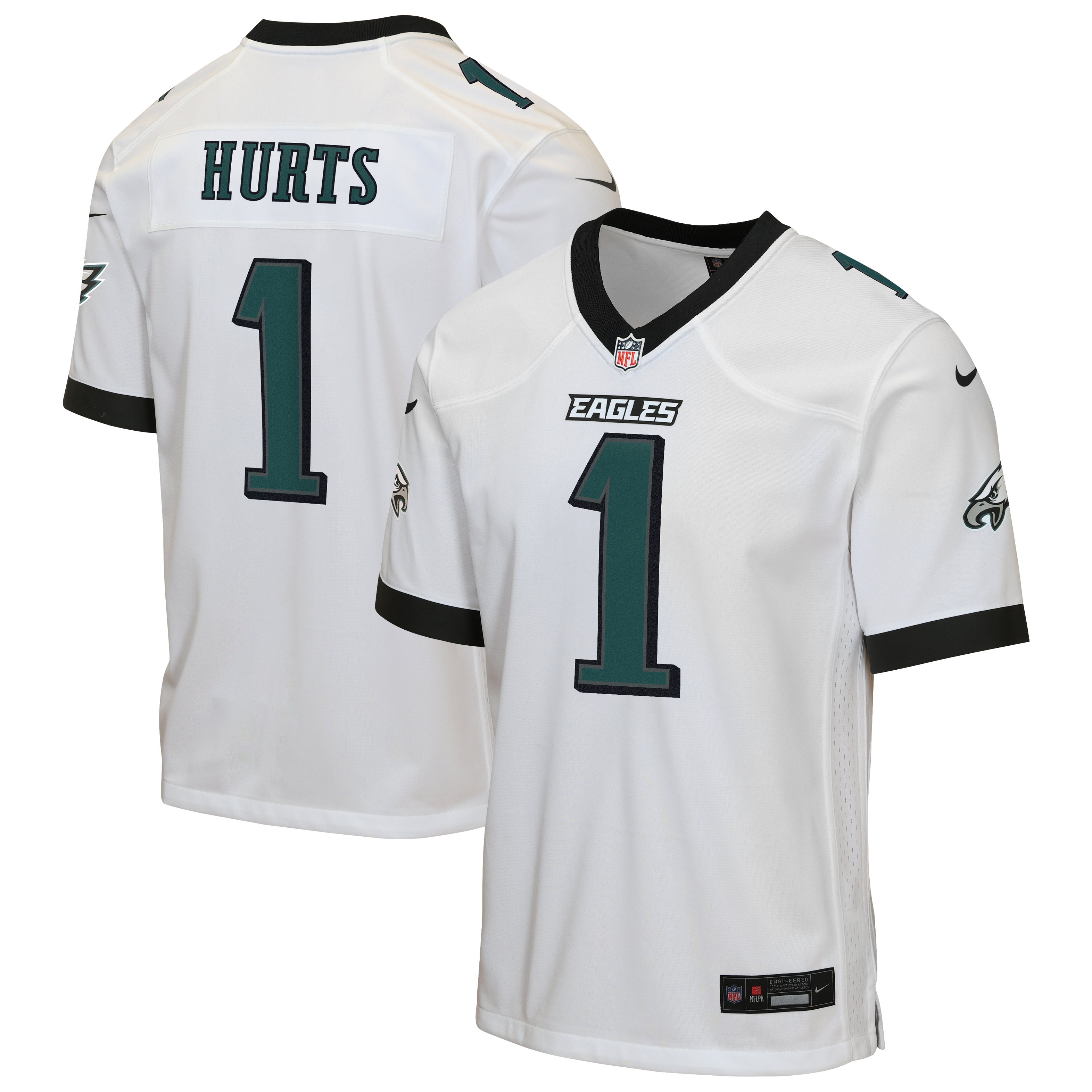 Jalen Hurts Philadelphia Eagles Game Jersey White NFL Football Fan Wear Jalen Hurts