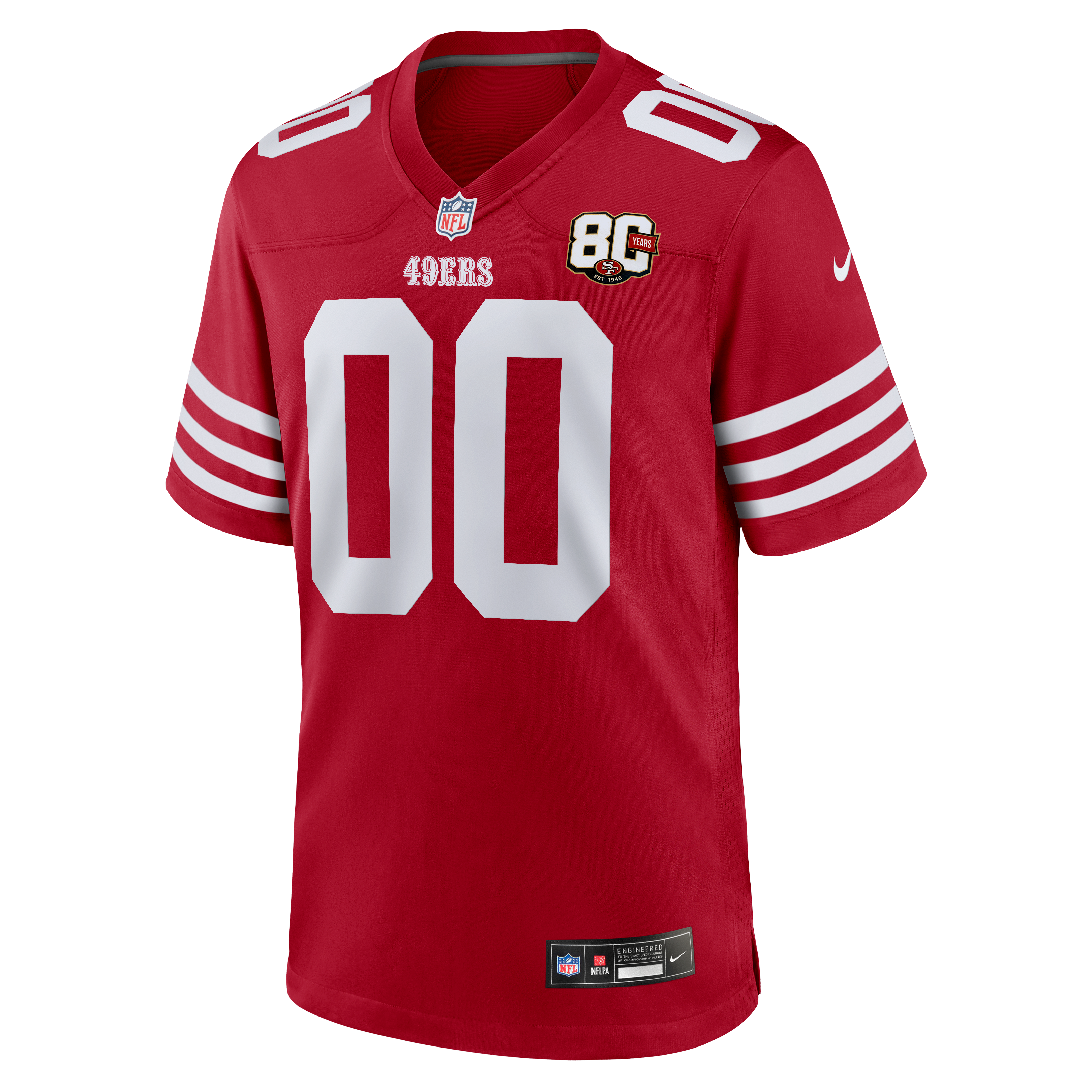 San Francisco 49ers Player Jersey White NFL Football Fan Wear Custom Number