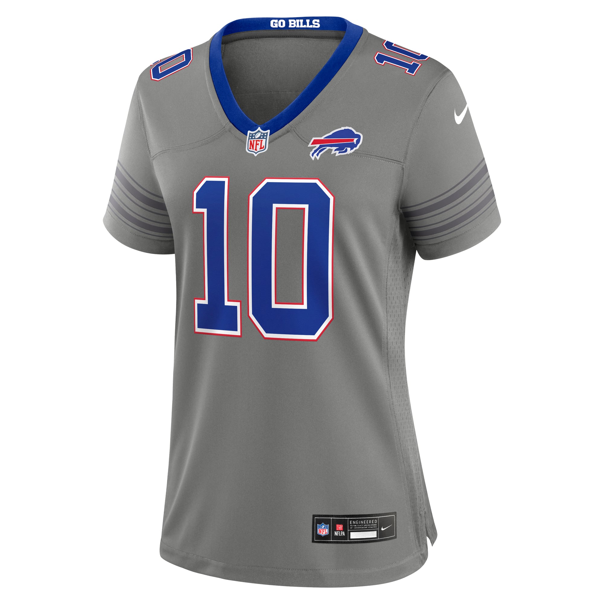 Khalil Shakir Buffalo Bills Game Jersey Gray NFL Football Fan Wear