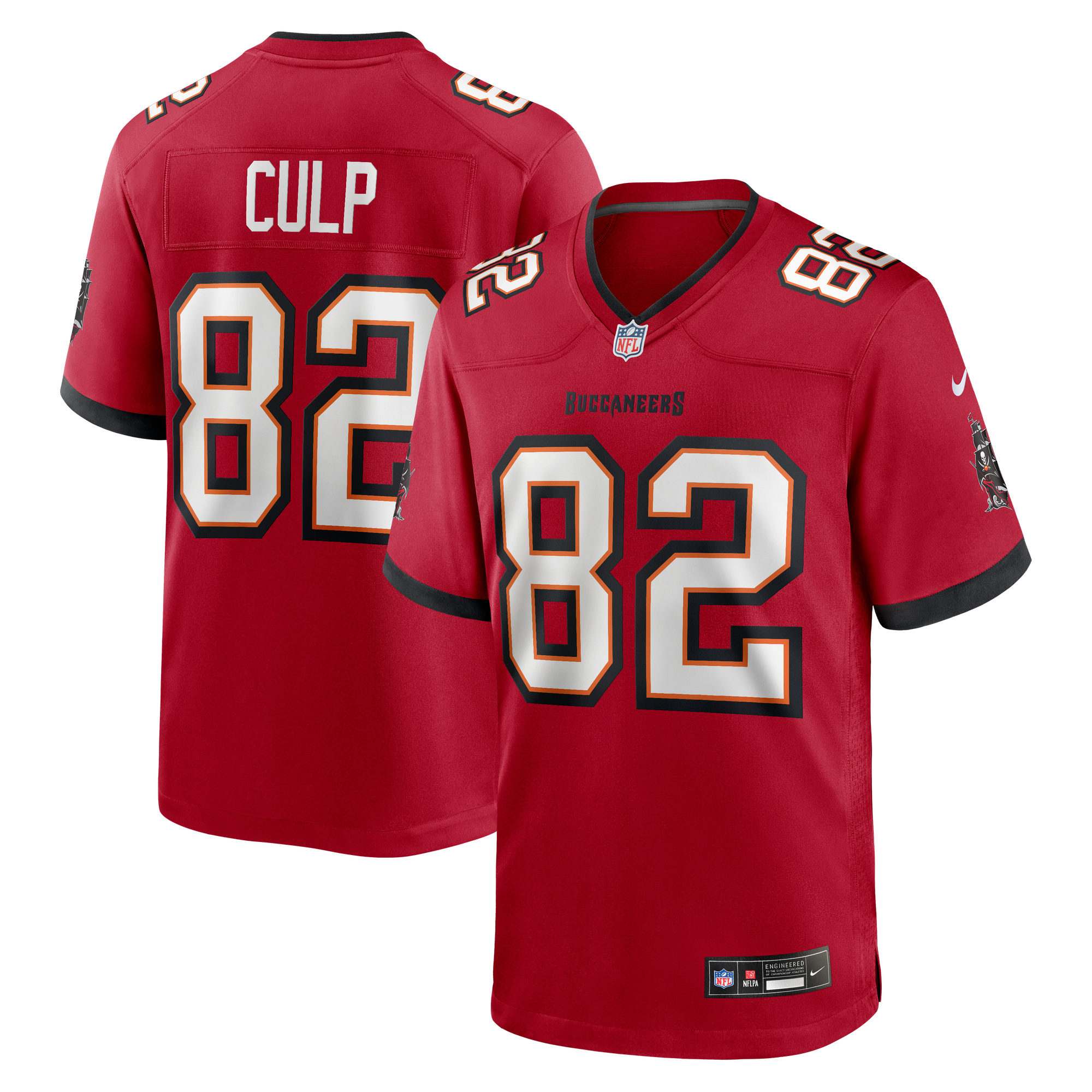 Devin Culp Tampa Bay Buccaneers Game Jersey Red NFL Football Fan Wear
