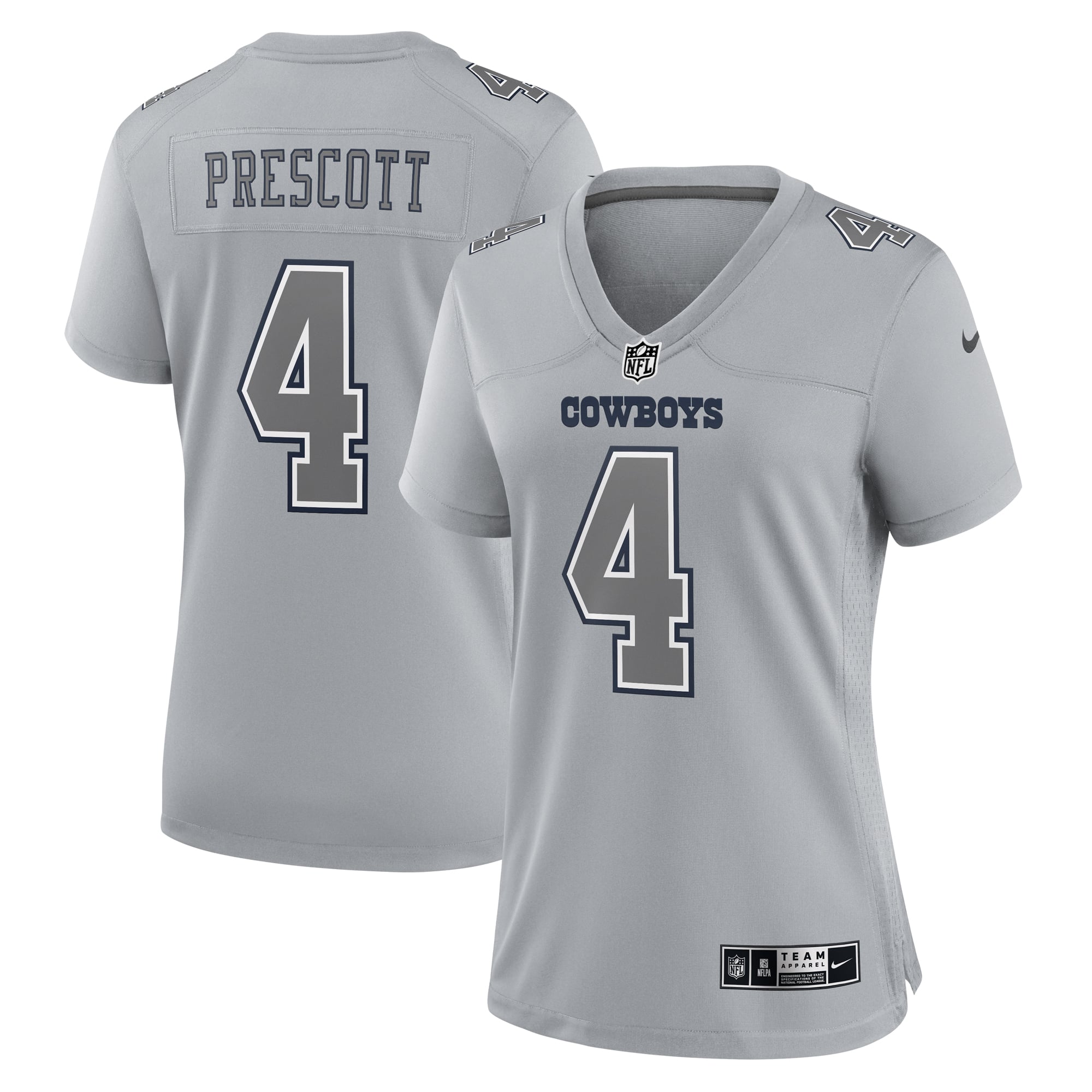 Dak Prescott Atmosphere Dallas Cowboys Game Jersey Gray NFL Football Fan Wear