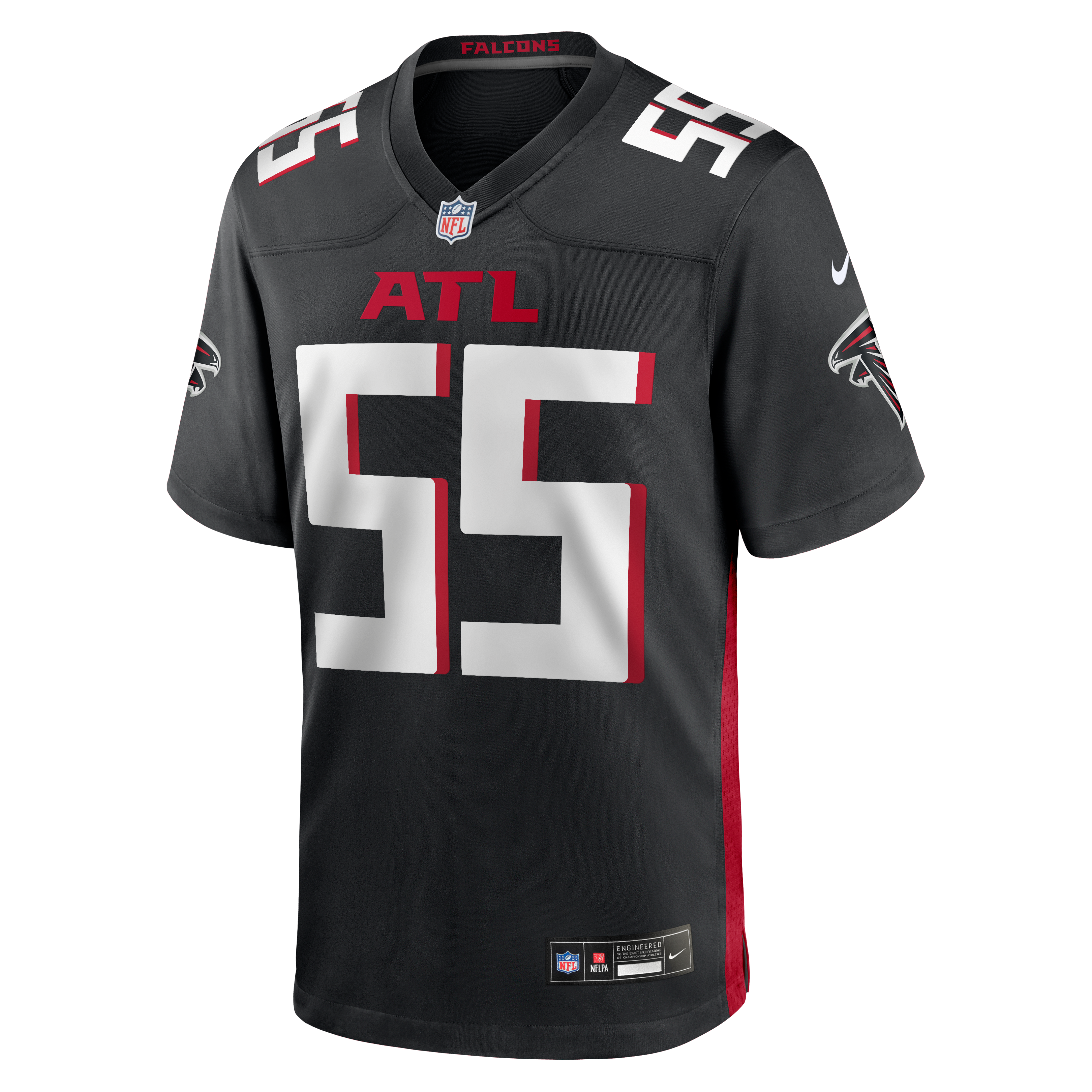 John Abraham Retired Atlanta Falcons Player Jersey Black NFL Football Fan Wear John Abraham Retired