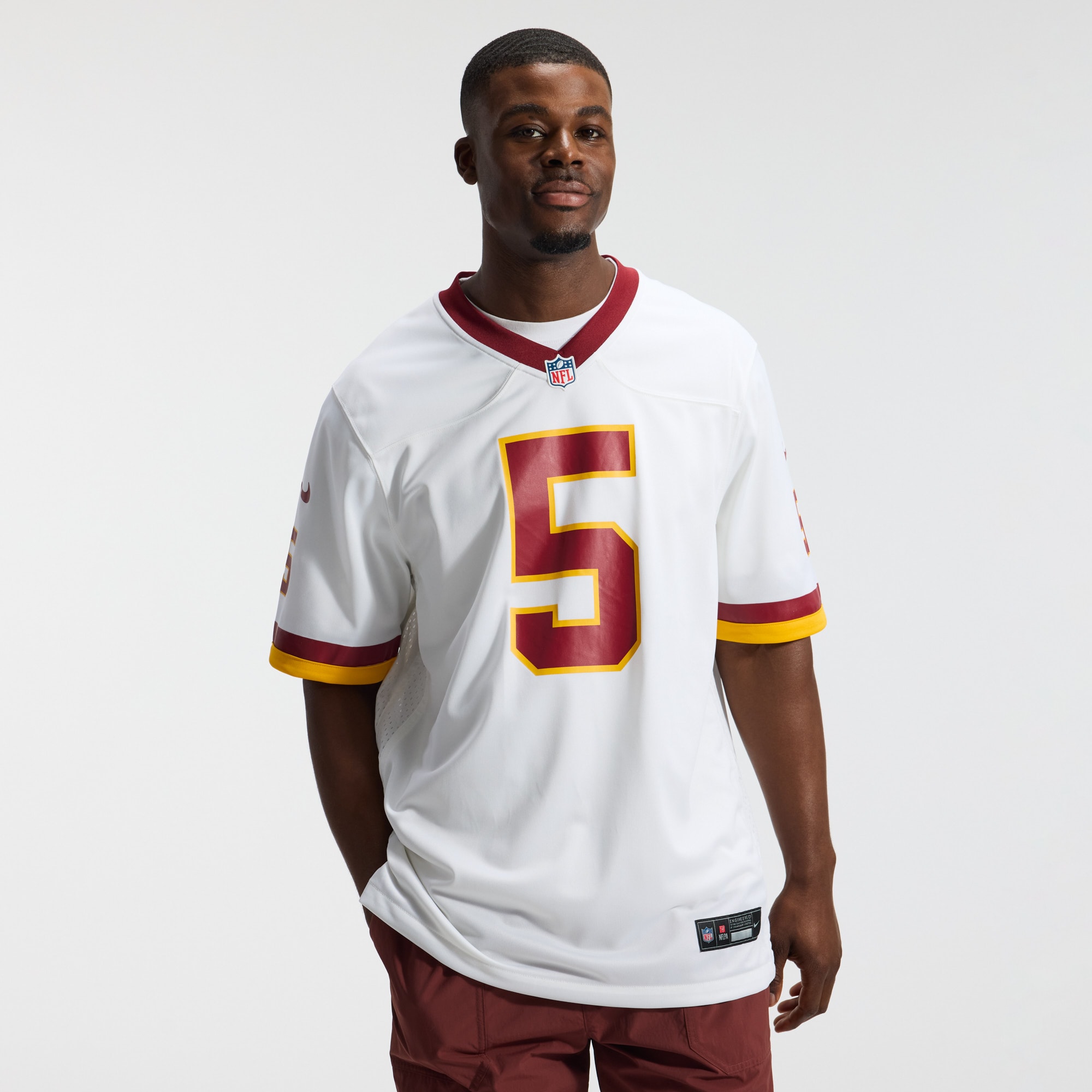 Jayden Daniels Washington Commanders Game Jersey White NFL Football Fan Wear Jayden Daniels