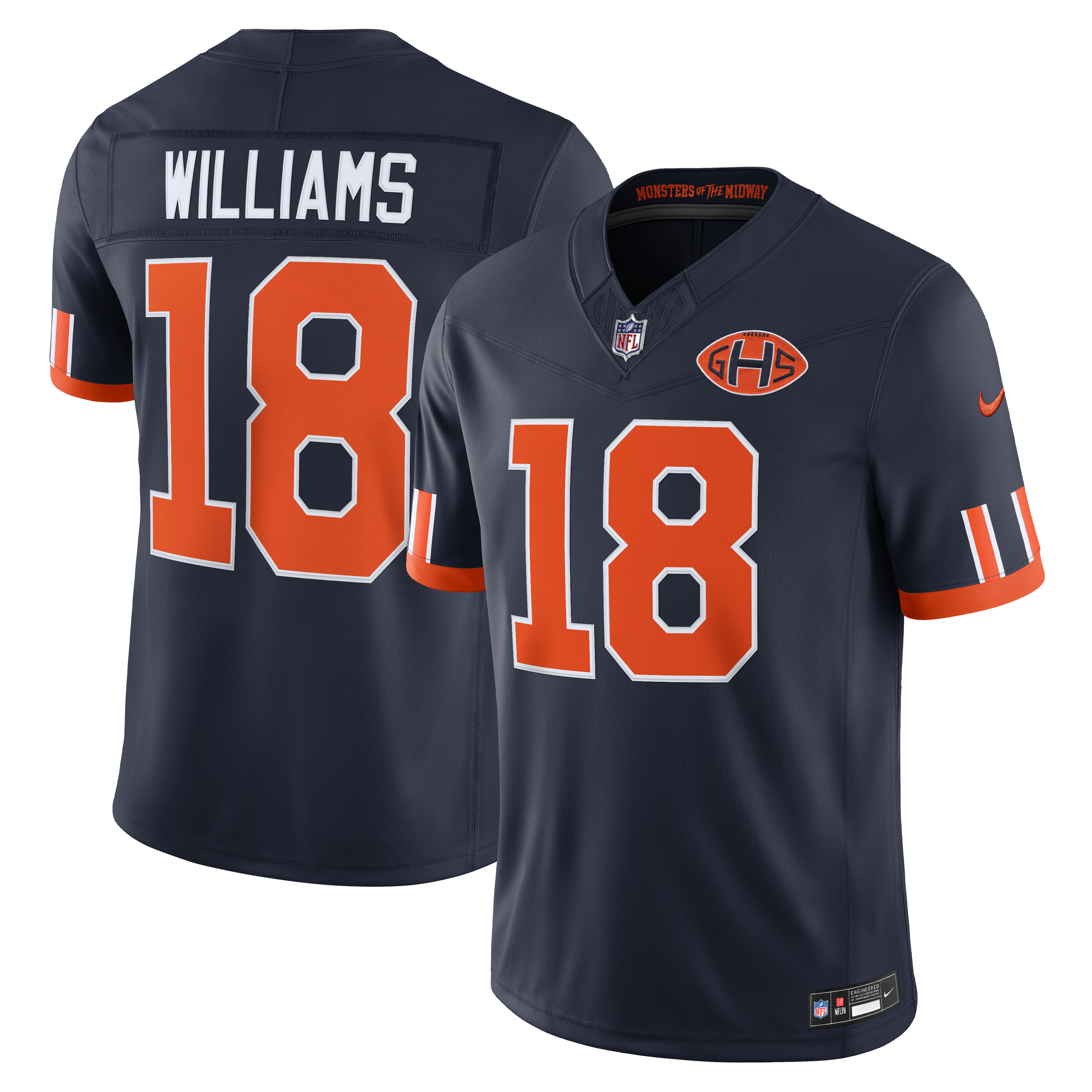 Caleb Williams Chicago Bears Limited Jersey Navy NFL Football Fan Wear Caleb Williams