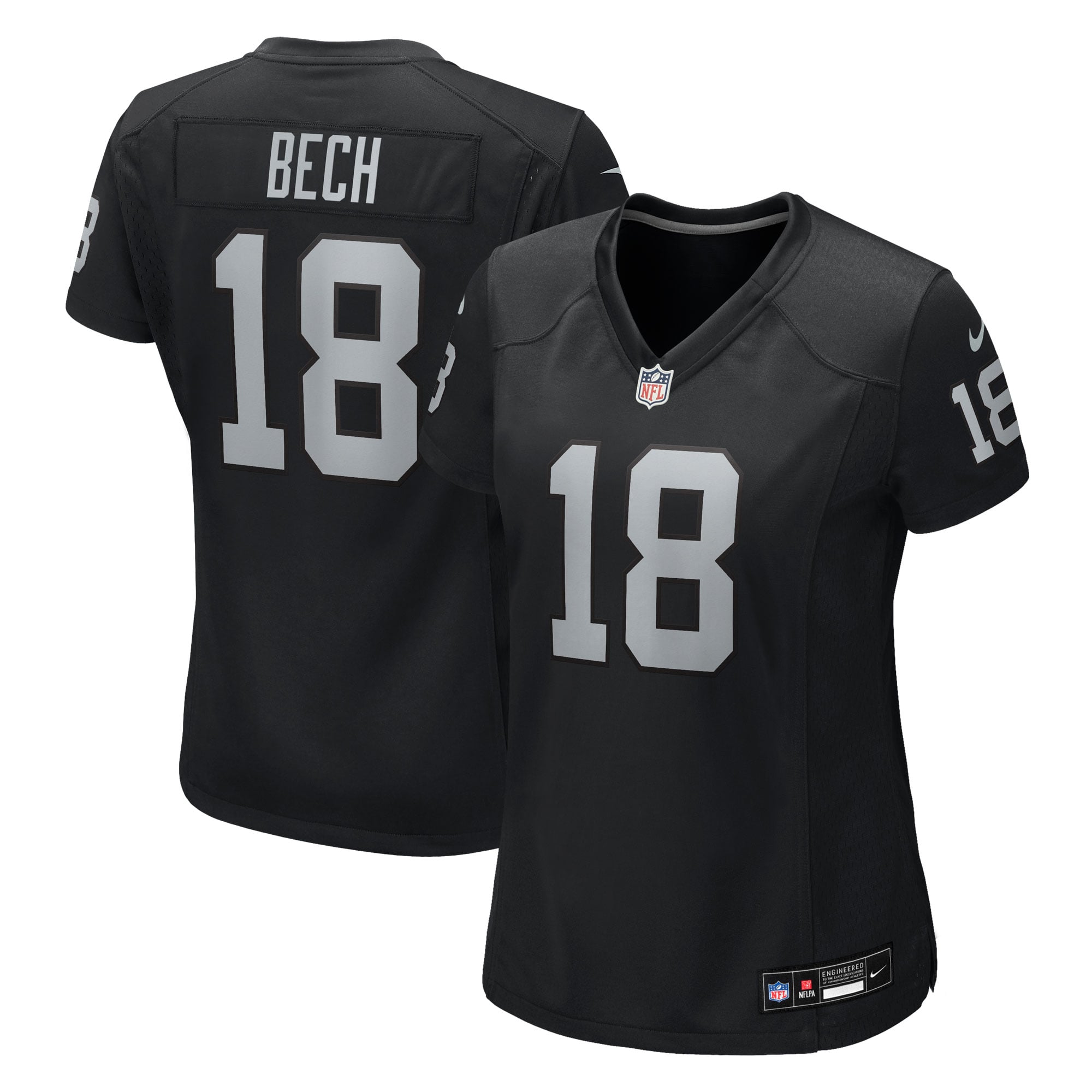 Jack Bech Las Vegas Raiders Game Jersey Black NFL Football Fan Wear