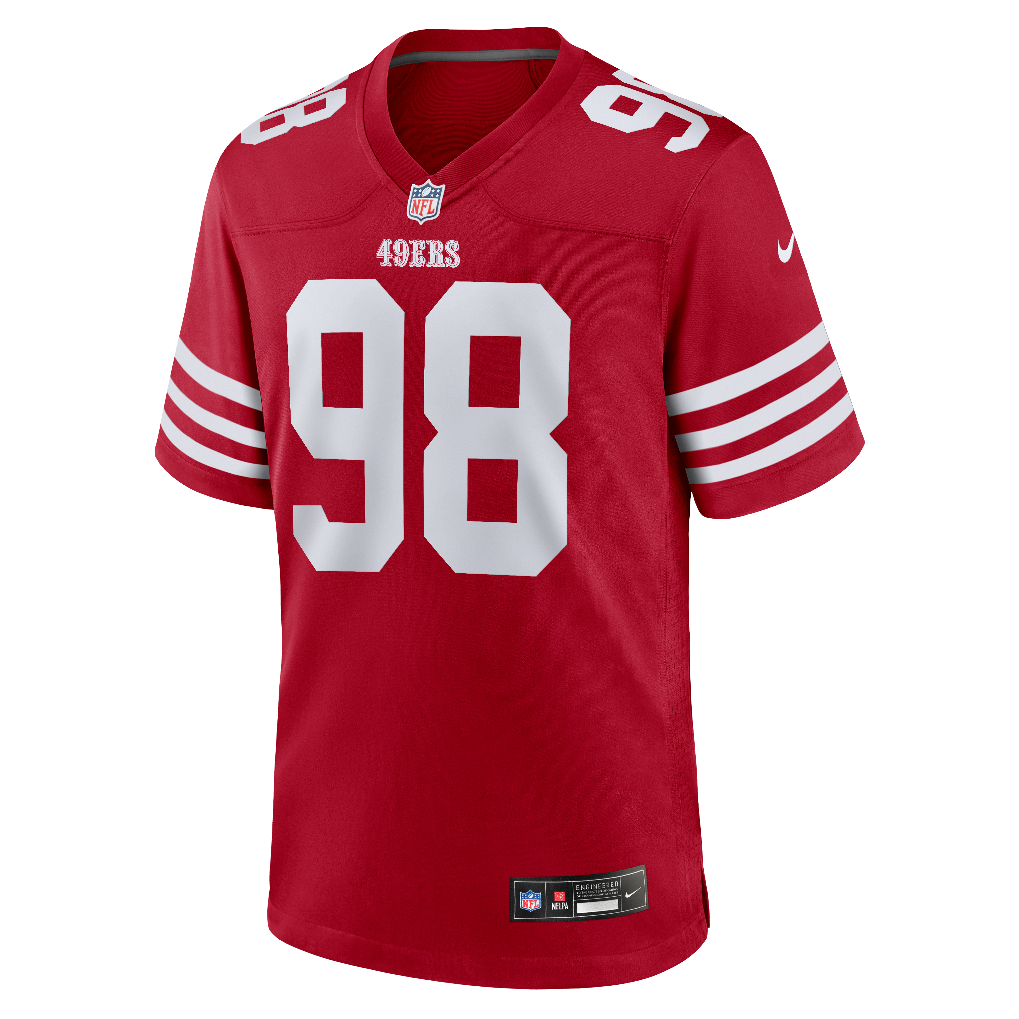 Mykel Williams San Francisco 49ers Game Jersey Scarlet NFL Football Fan Wear