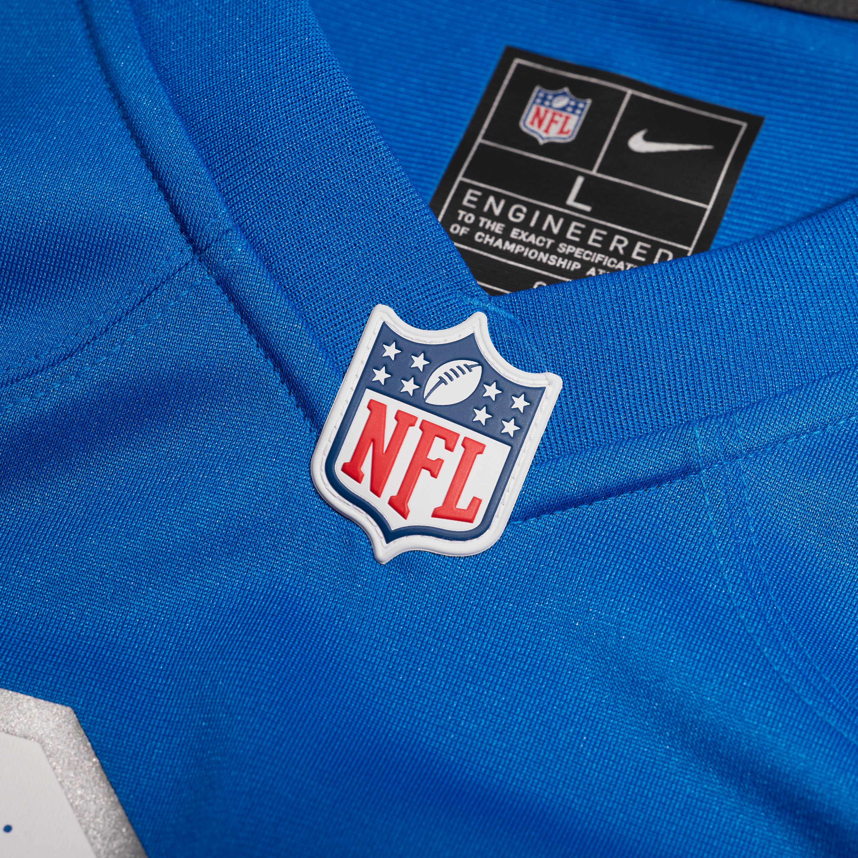 Malik Cunningham Detroit Lions Game Jersey Blue NFL Football Fan Wear Malik Cunningham