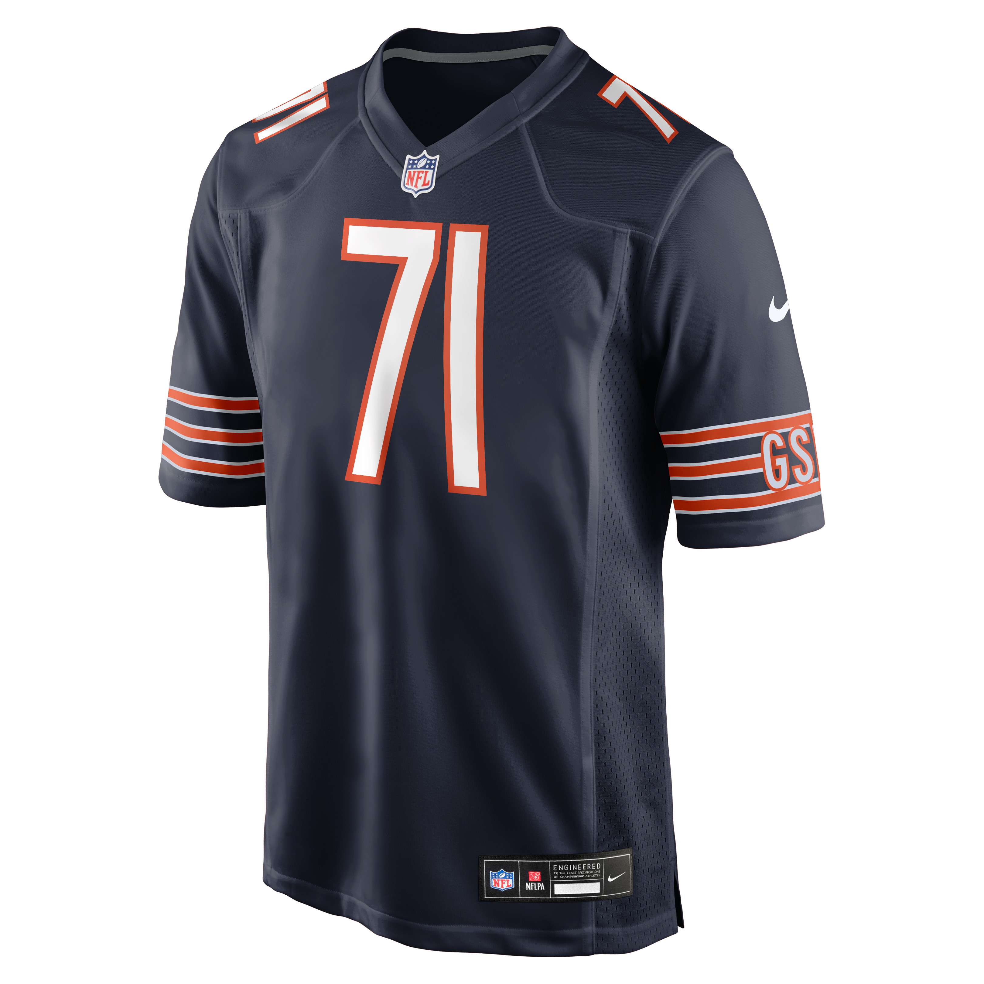 Jedrick Wills Jr Chicago Bears Game Jersey Navy NFL Football Fan Wear
