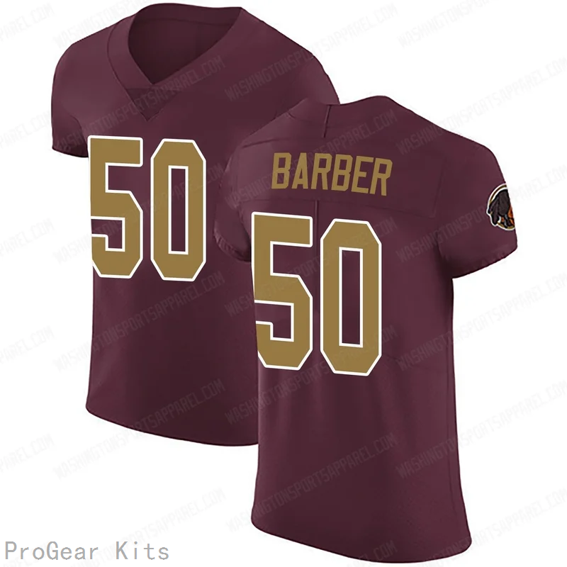 Ricky Barber Washington Commanders Legend Jersey No.50 Burgundy NFL Football Fan Wear Ricky Barber