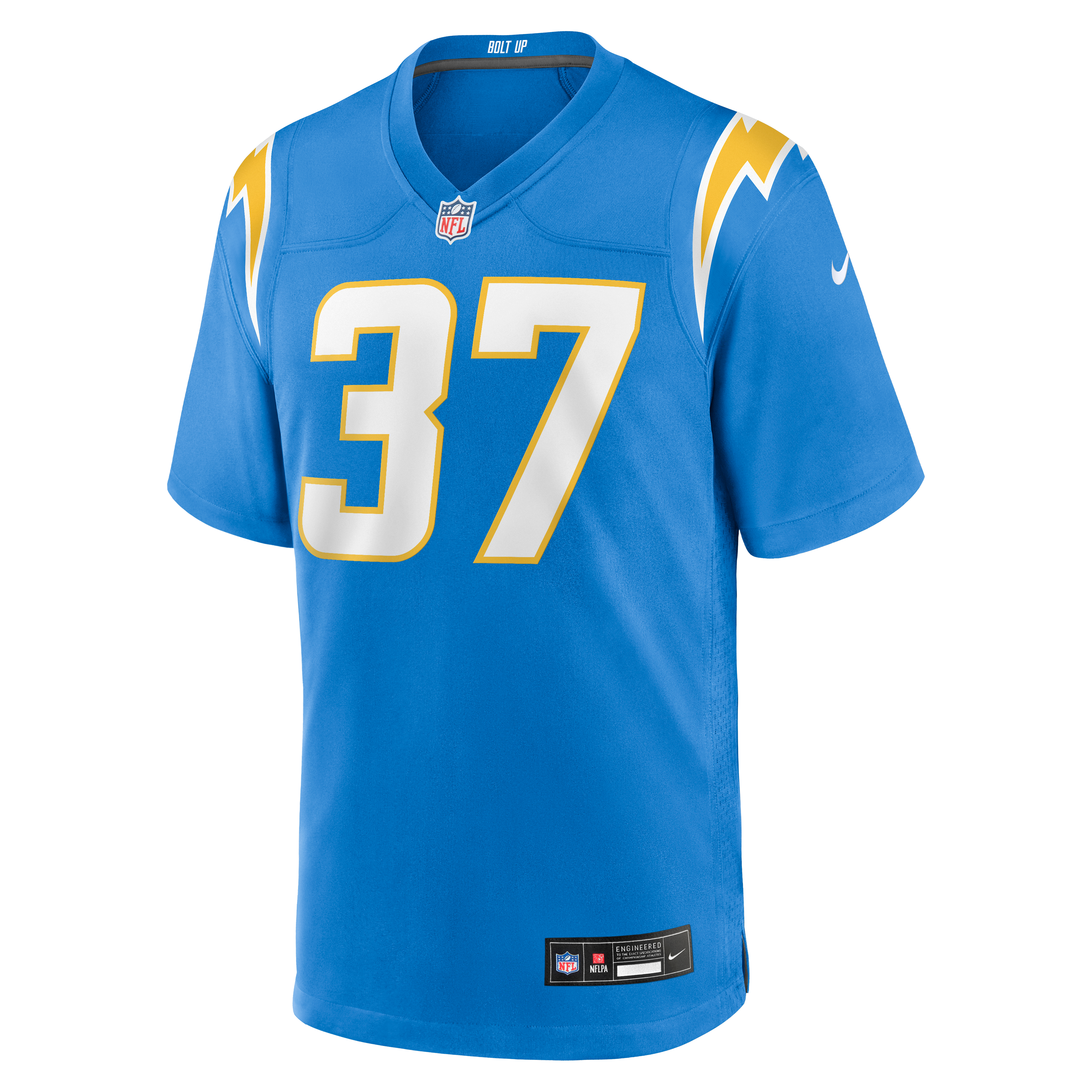 Jordan Oladokun Los Angeles Chargers Game Jersey Powder Blue NFL Football Fan Wear Jordan Oladokun