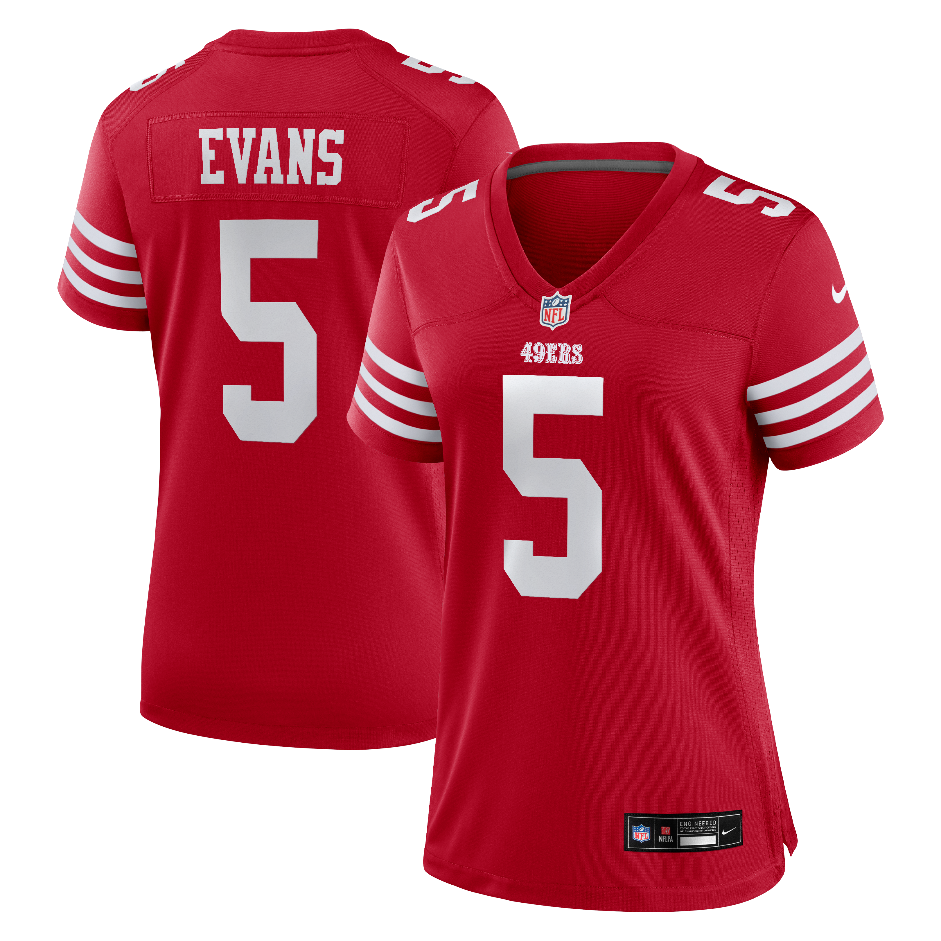 Mike Evans San Francisco 49ers Game Jersey Scarlet NFL Football Fan Wear Mike Evans