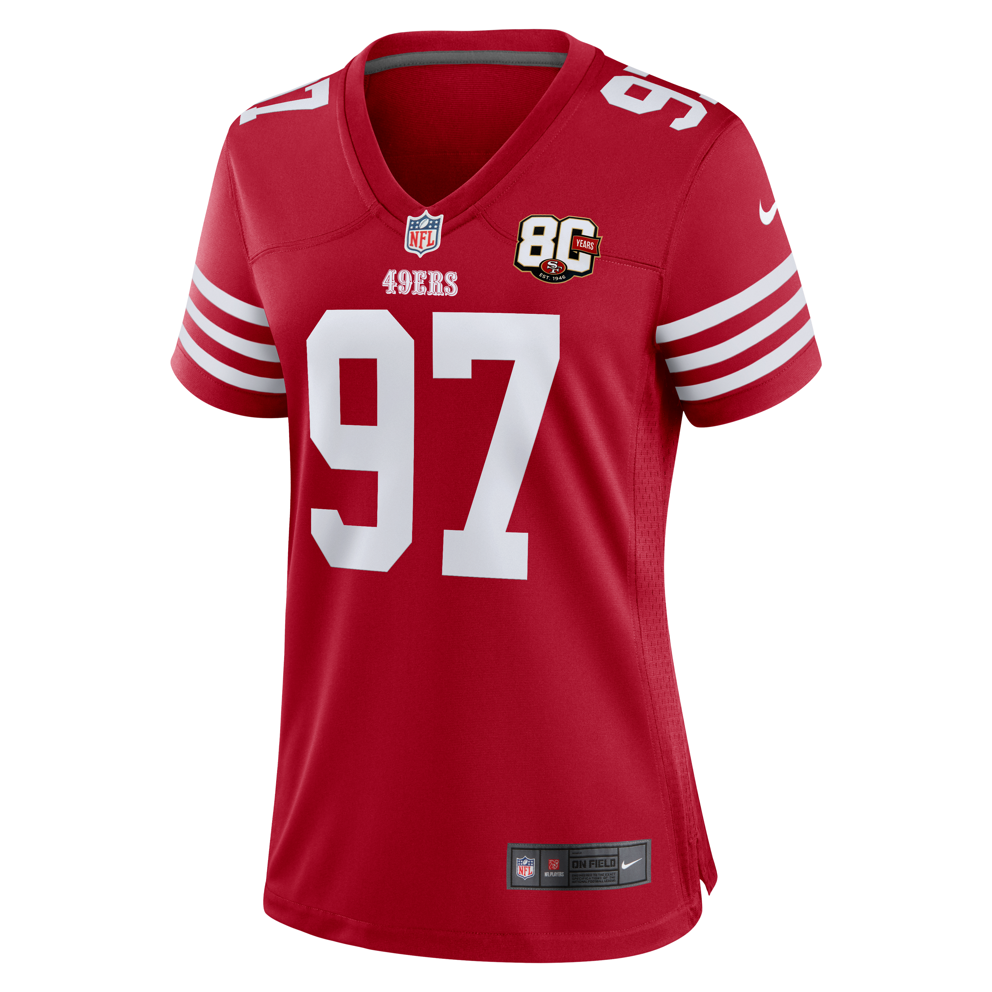 Nick Bosa San Francisco 49ers Player Jersey White NFL Football Fan Wear