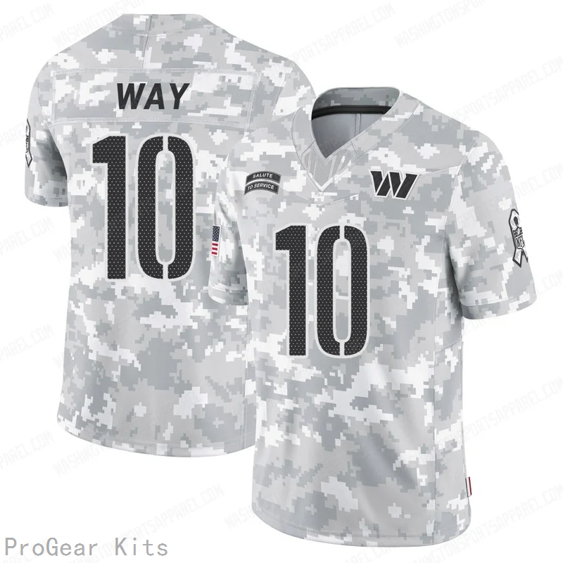 Tress Way Washington Commanders Jersey No.10 Camo NFL Football Fan Wear
