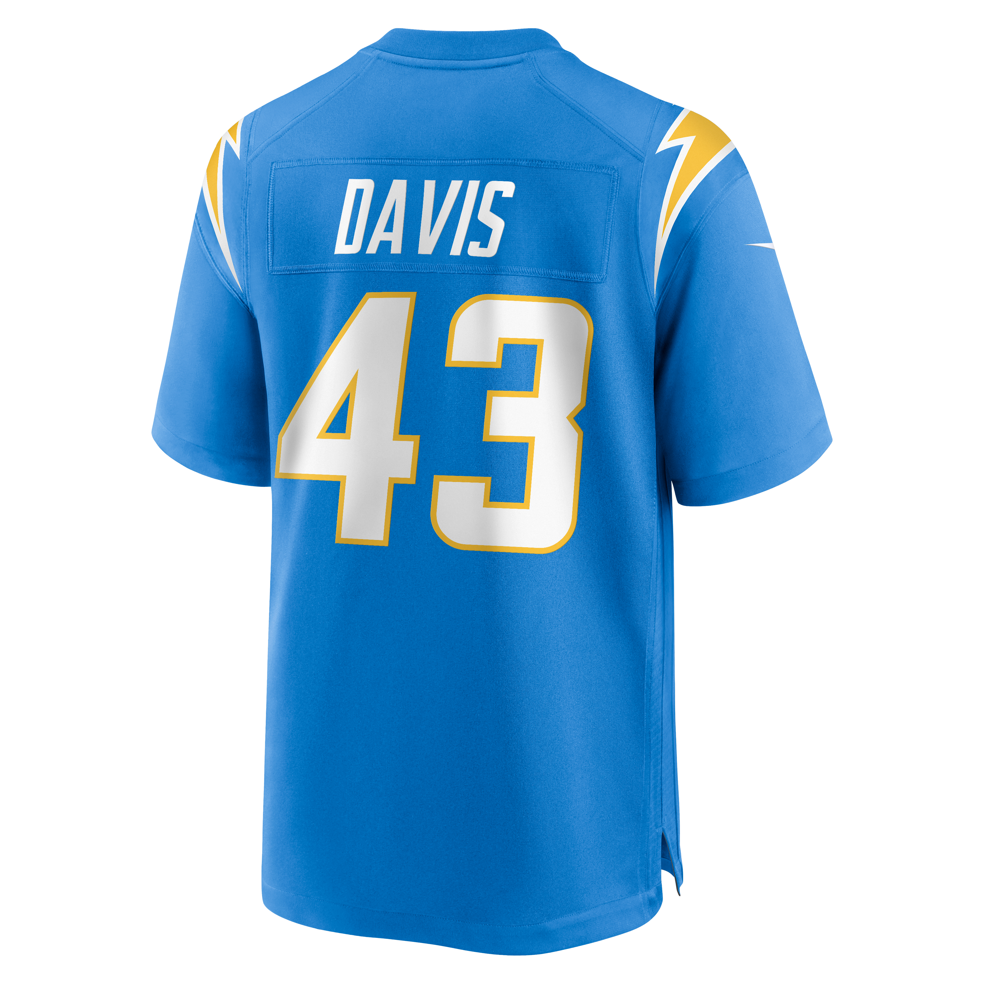 Michael Davis Los Angeles Chargers Game Jersey Powder Blue NFL Football Fan Wear