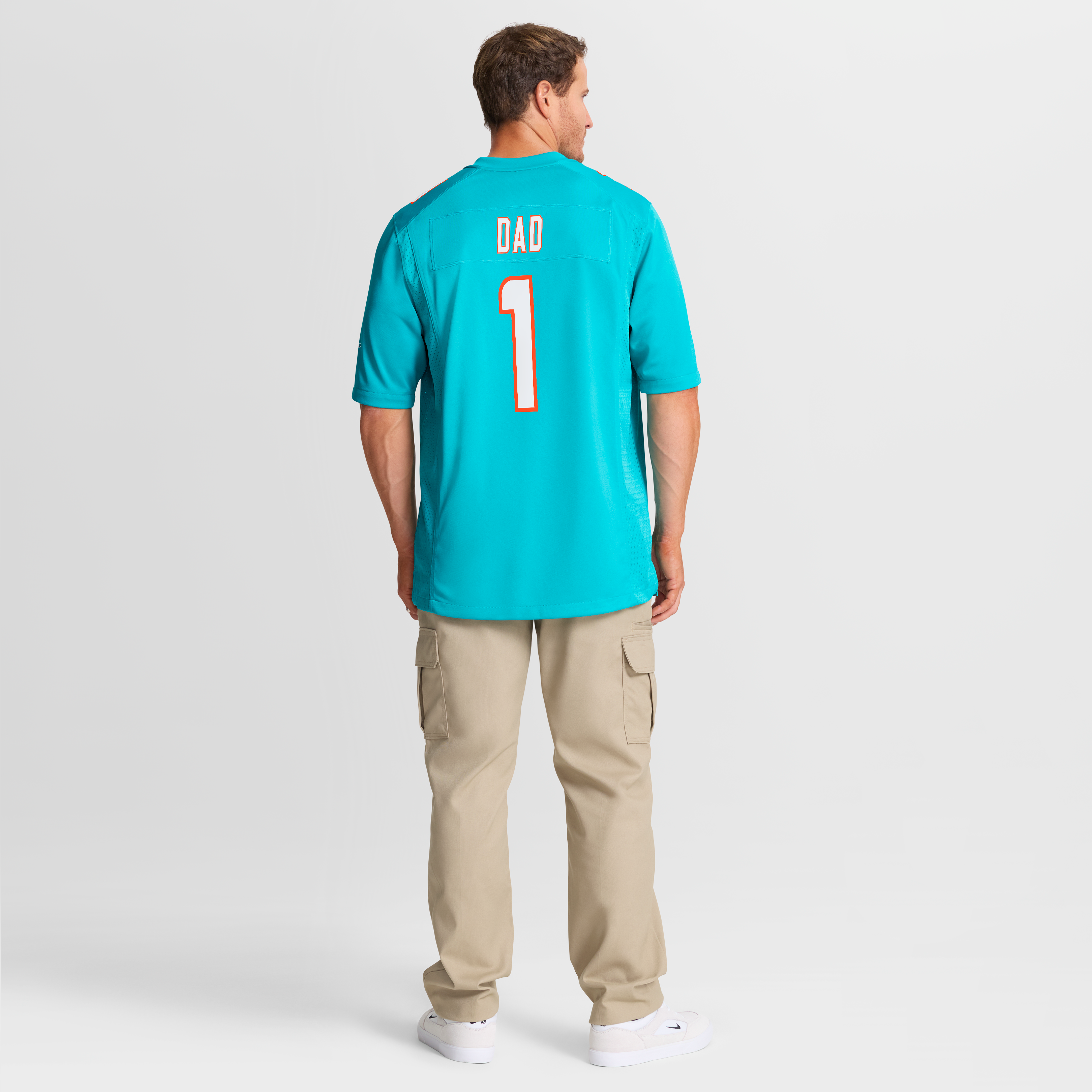 Miami Dolphins Game Jersey No.1 Aqua NFL Football Fan Wear