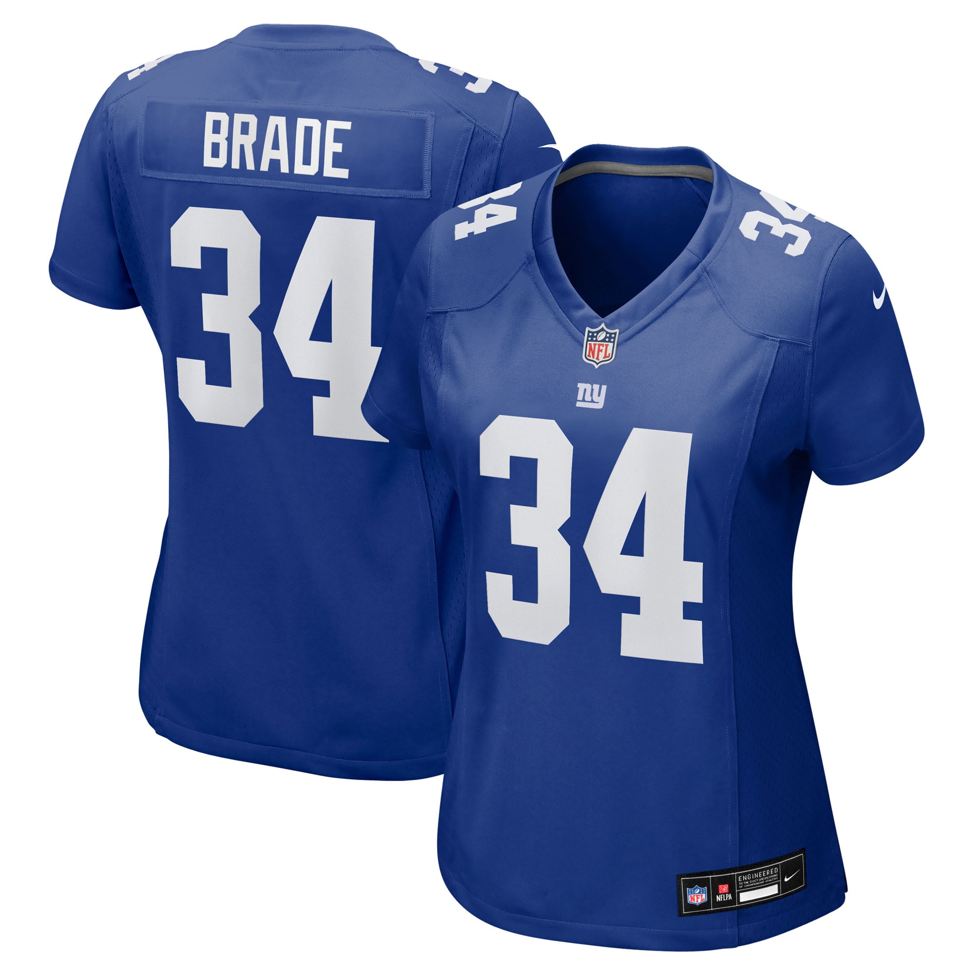 Beau Brade New York Giants Game Jersey Royal NFL Football Fan Wear