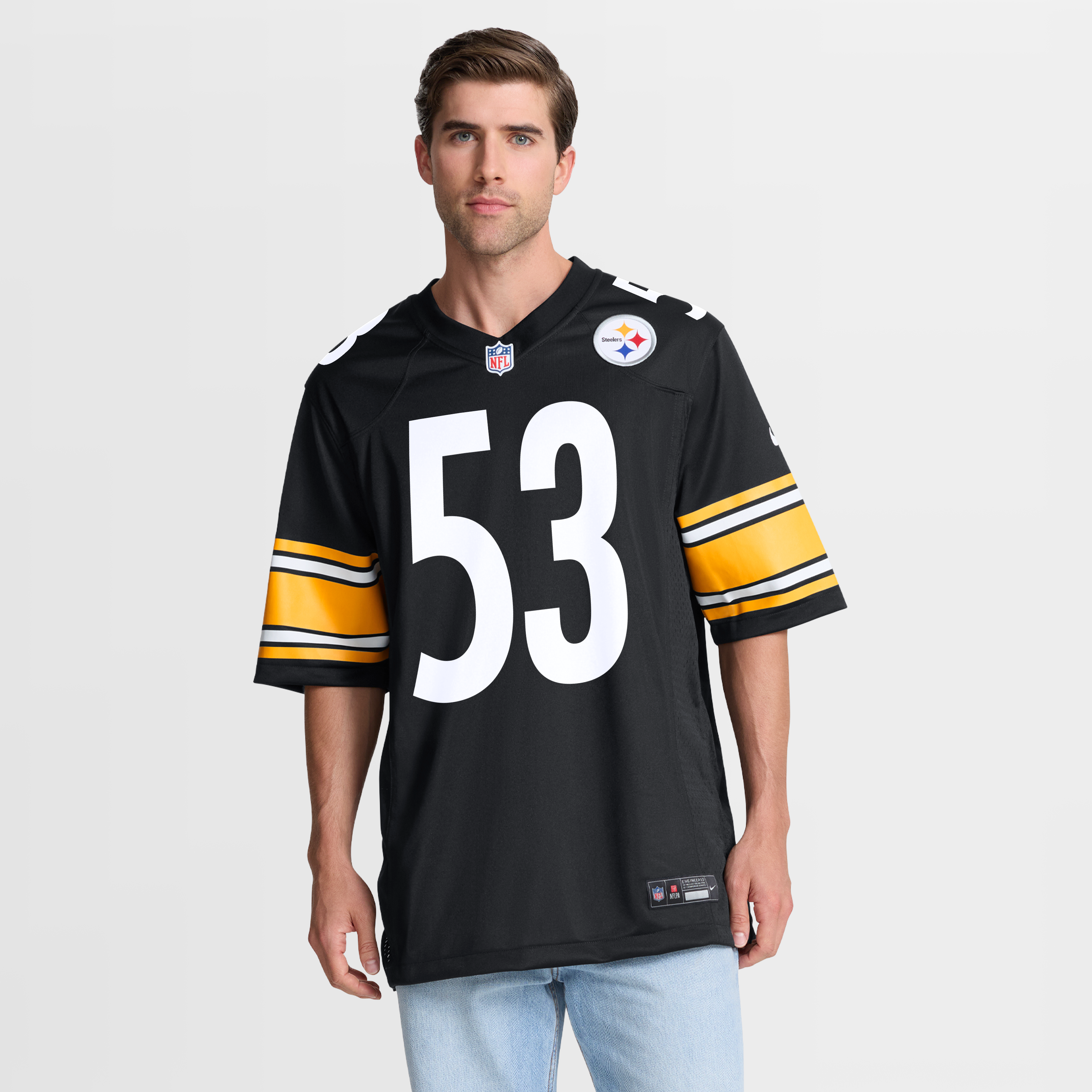 JaWhaun Bentley Pittsburgh Steelers Game Jersey Black NFL Football Fan Wear