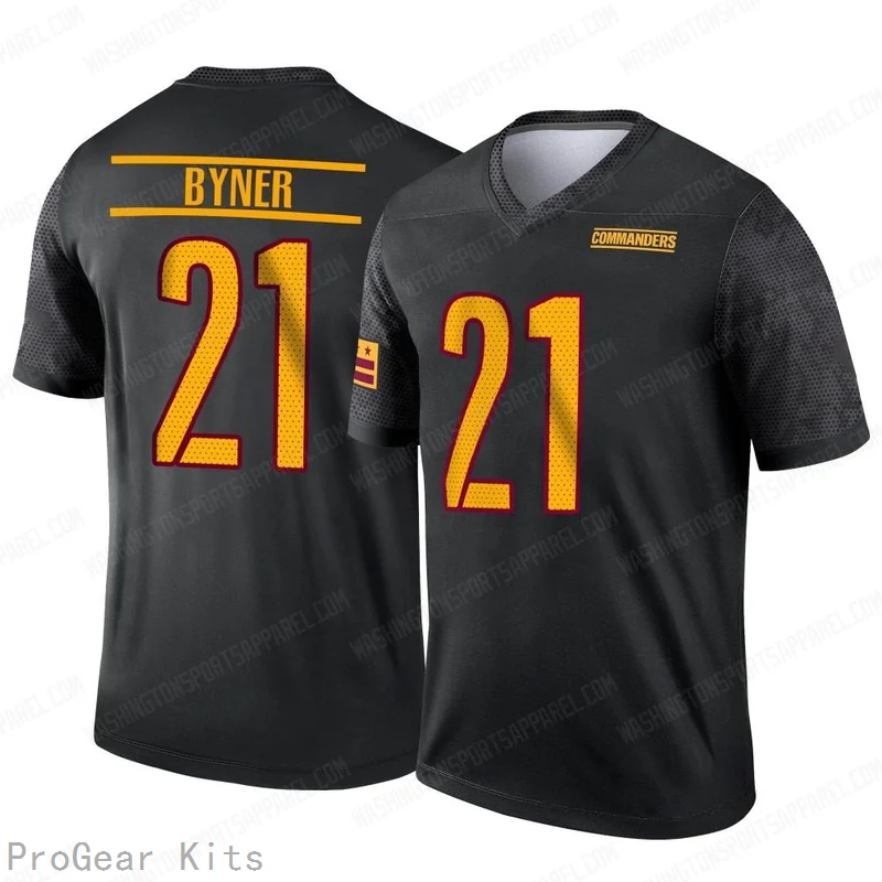 Earnest Byner Washington Commanders Jersey No.21 Black NFL Football Fan Wear