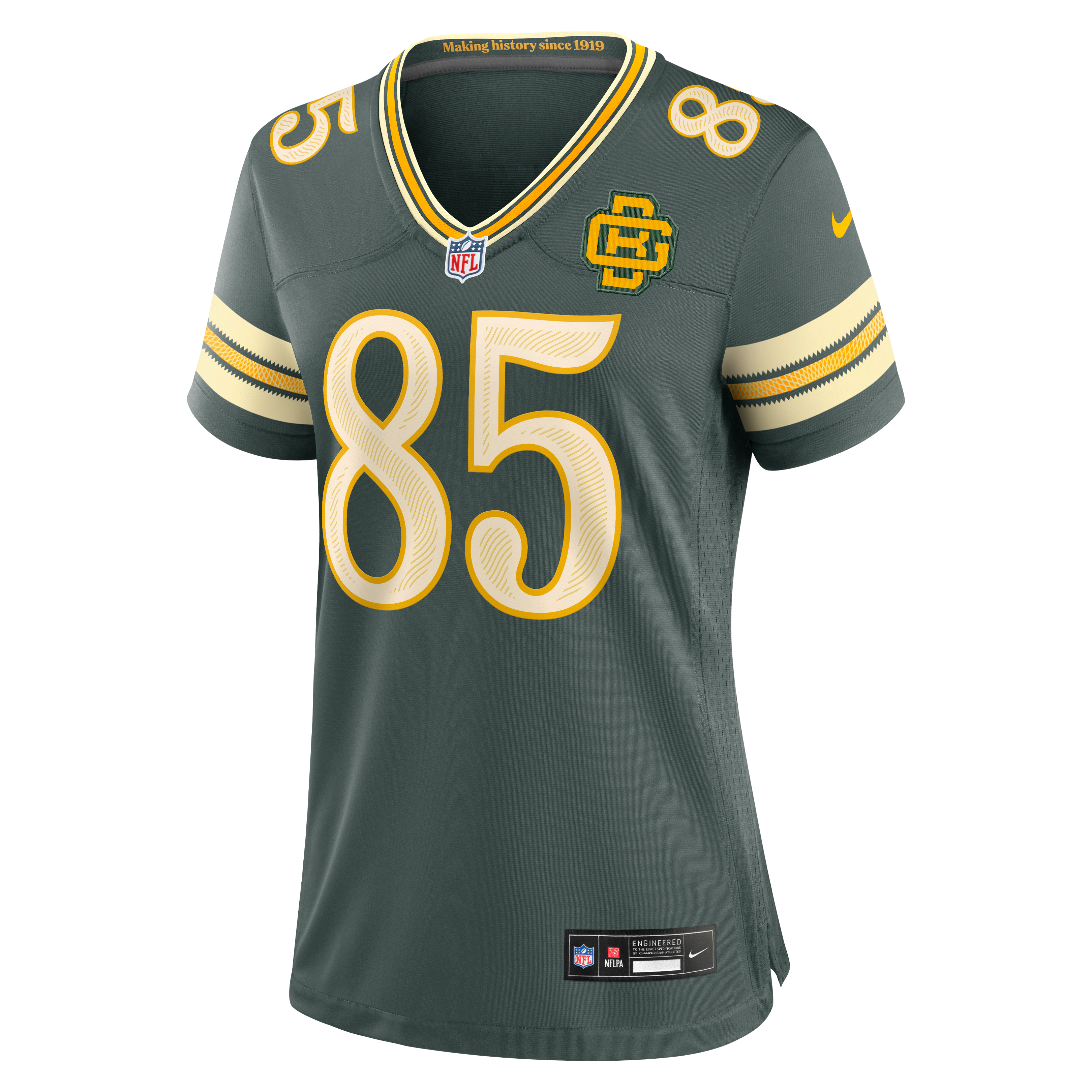Tucker Kraft Green Bay Packers Game Jersey Green NFL Football Fan Wear Tucker Kraft