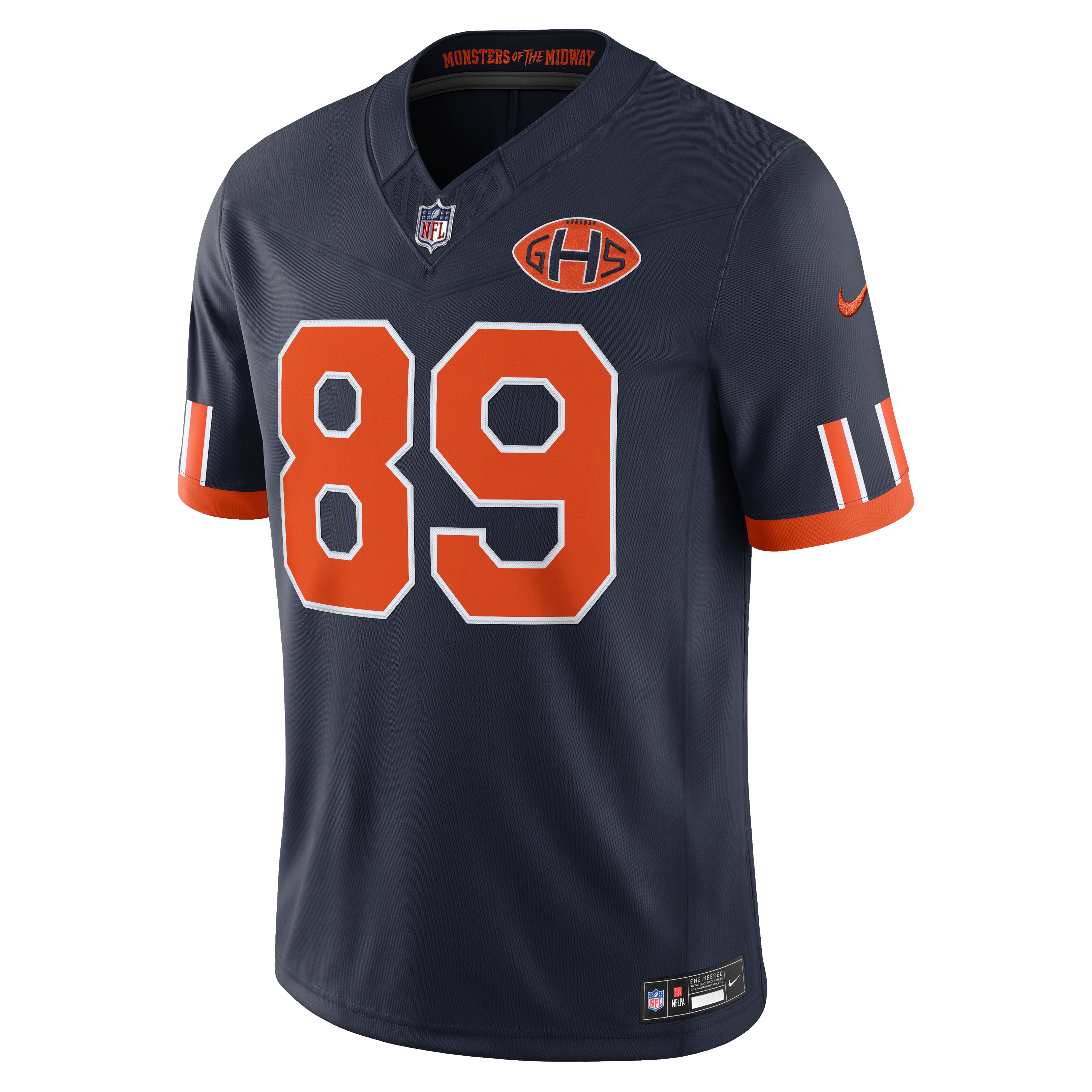 Mike Ditka Chicago Bears Game Jersey Navy NFL Football Fan Wear Mike Ditka