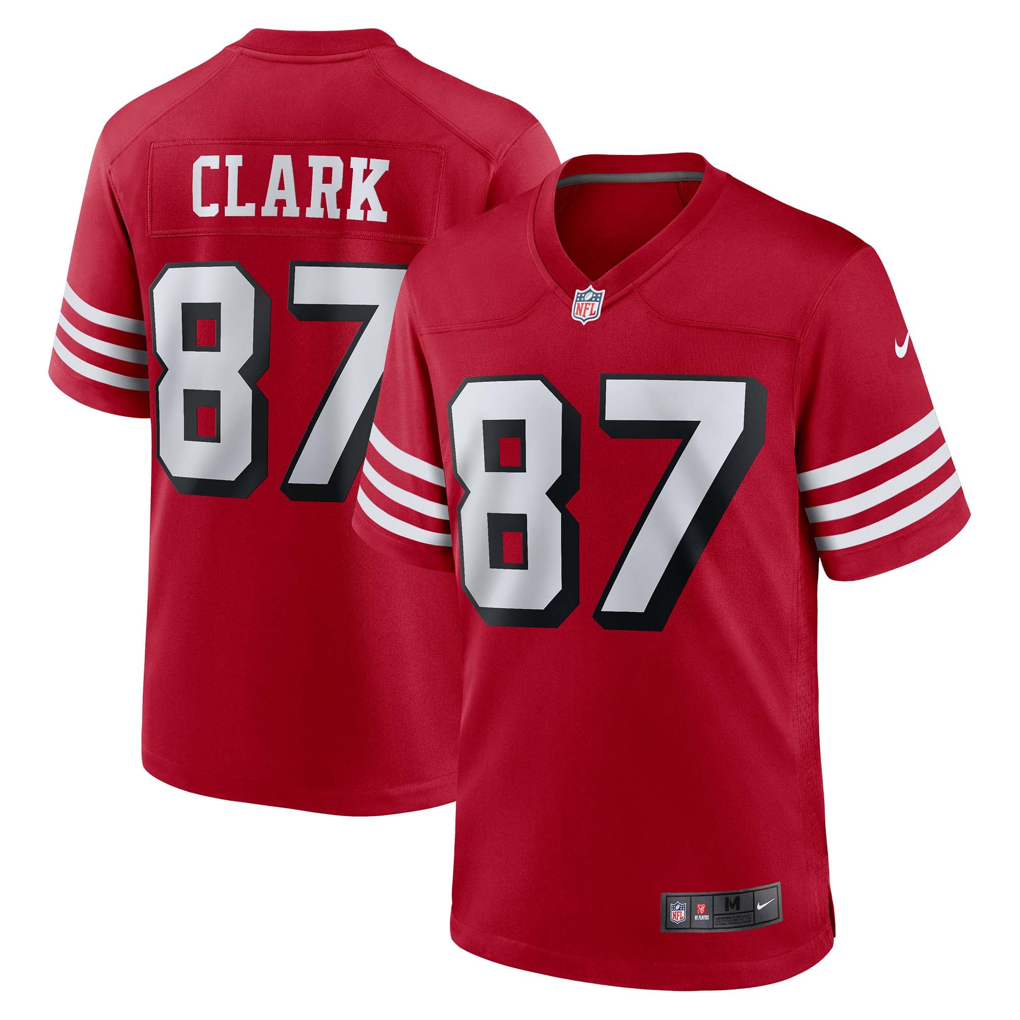 Dwight Clark Retired San Francisco 49ers Game Jersey Scarlet NFL Football Fan Wear
