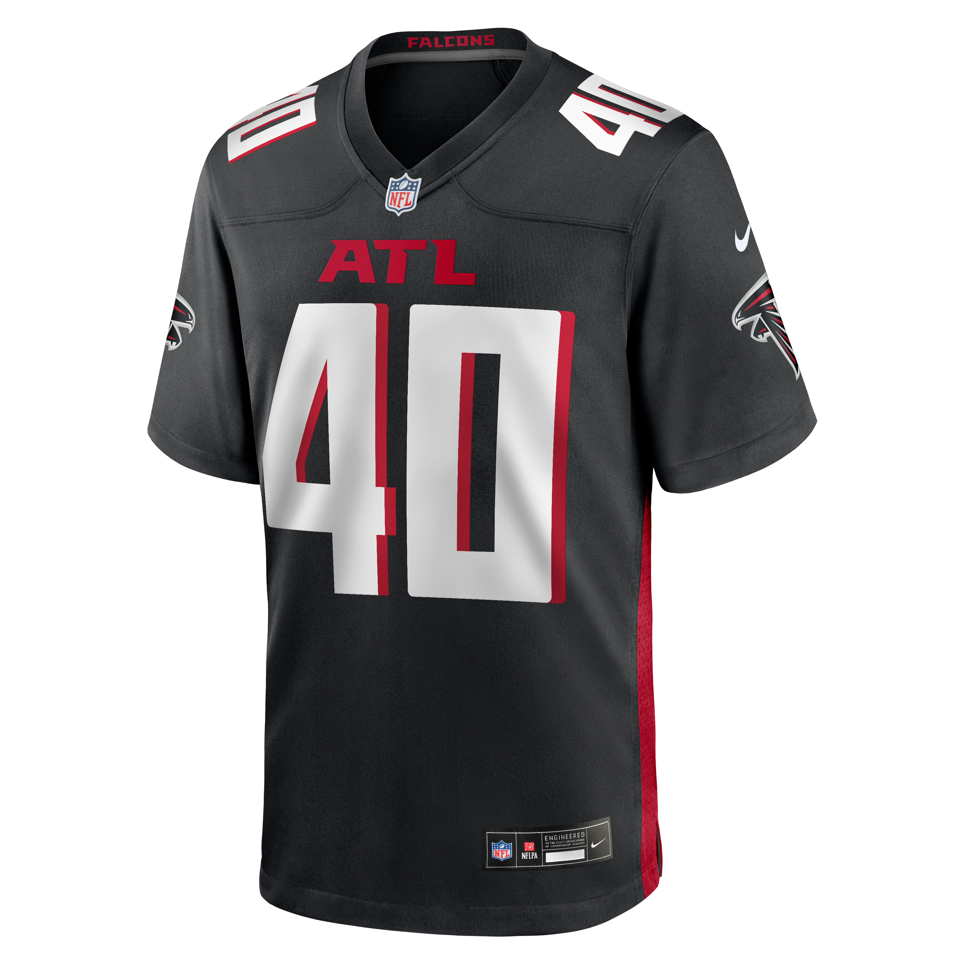 JD Bertrand Atlanta Falcons Game Jersey Black NFL Football Fan Wear